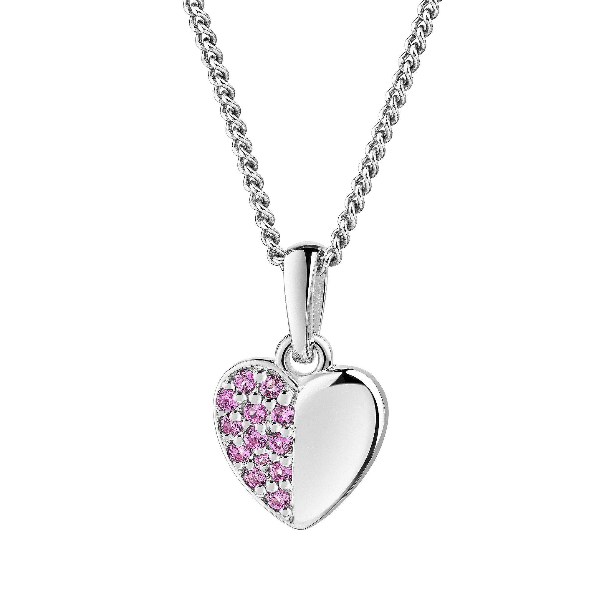 Firetti Kette mit Anhänger Schmuck Geschenk Silber 925 Halsschmuck Halskette Herz, mit Zirkonia (synth)