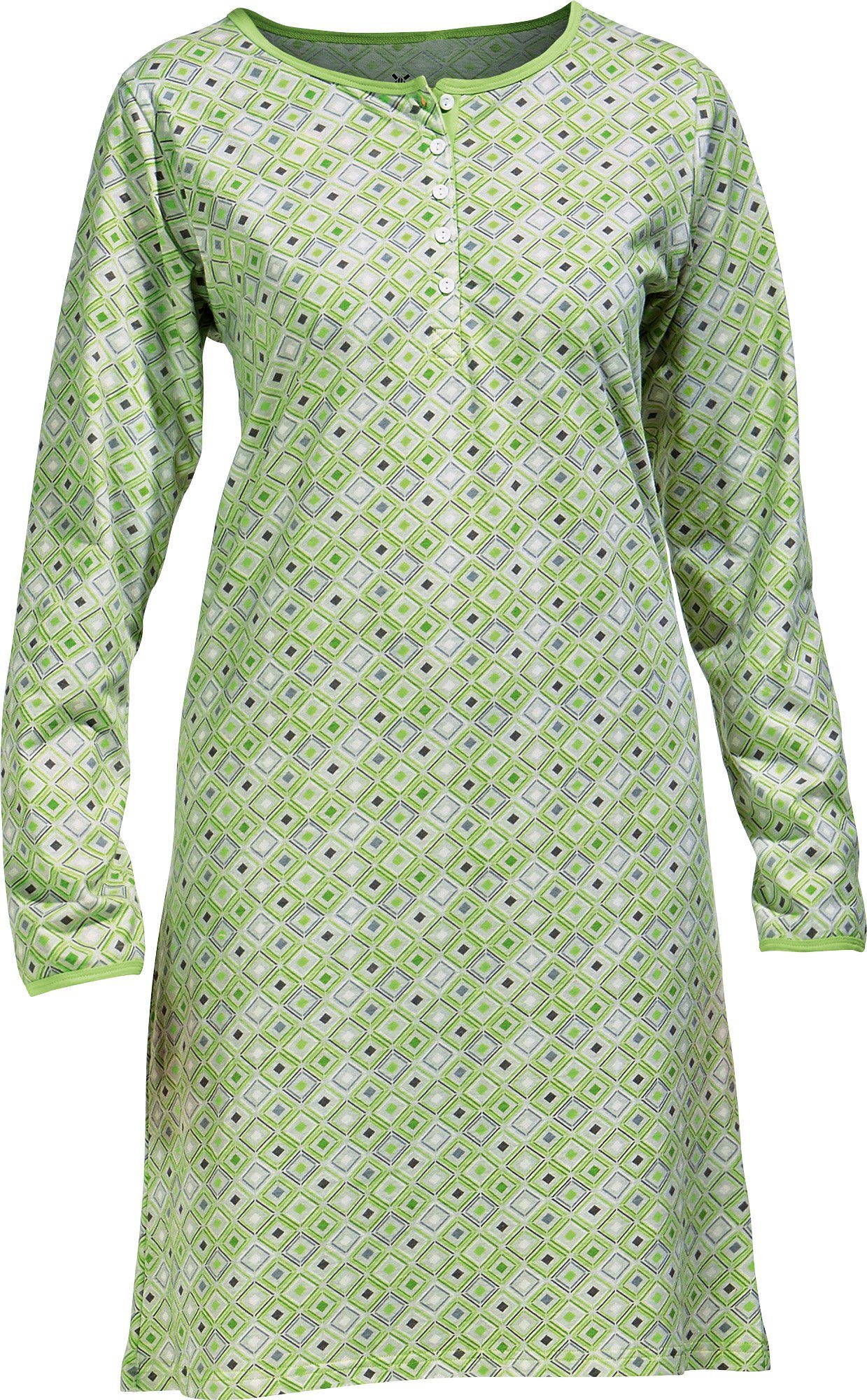 Erwin Müller Nachthemd Damen-Nachthemd (1-tlg) Single-Jersey gemustert