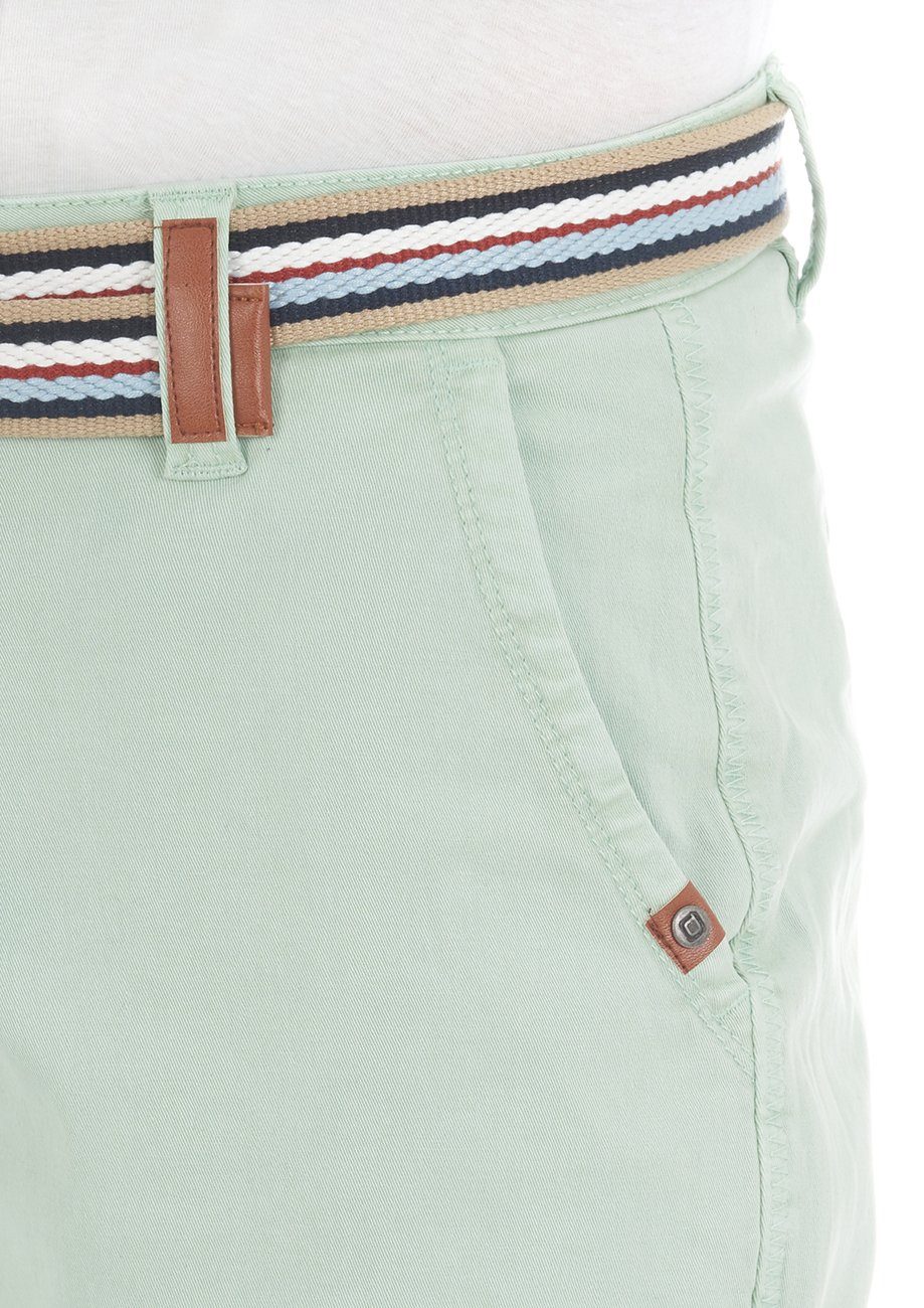 RIVKlaas Bermudashorts riverso mit Green Gürtel Fit (52301) Herren Chinoshorts Regular Middle Shorts