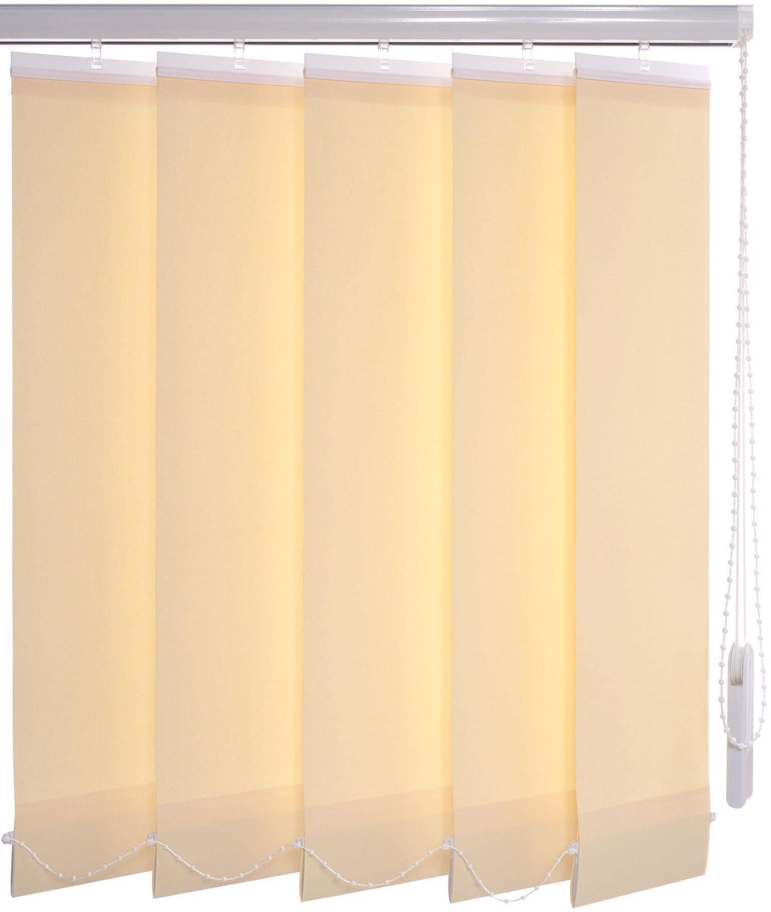 Lamellenvorhang Vertikalanlage 89 mm, Liedeco, mit Bohren cream