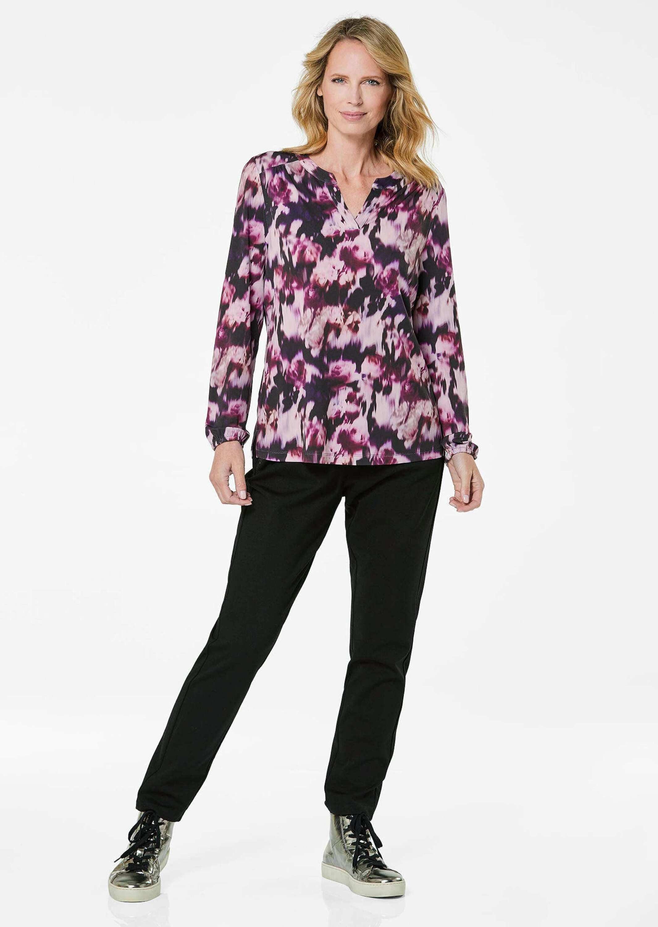 GOLDNER Kurzarmbluse Elegantes Blusenshirt mit V-Ausschnitt Schlupfbluse mi günstig online kaufen