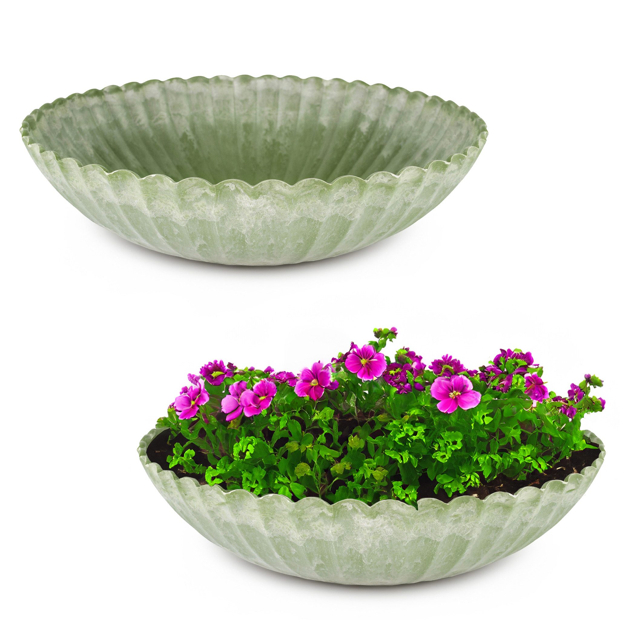 matches21 HOME & HOBBY Blumentopf Runde günstig online kaufen