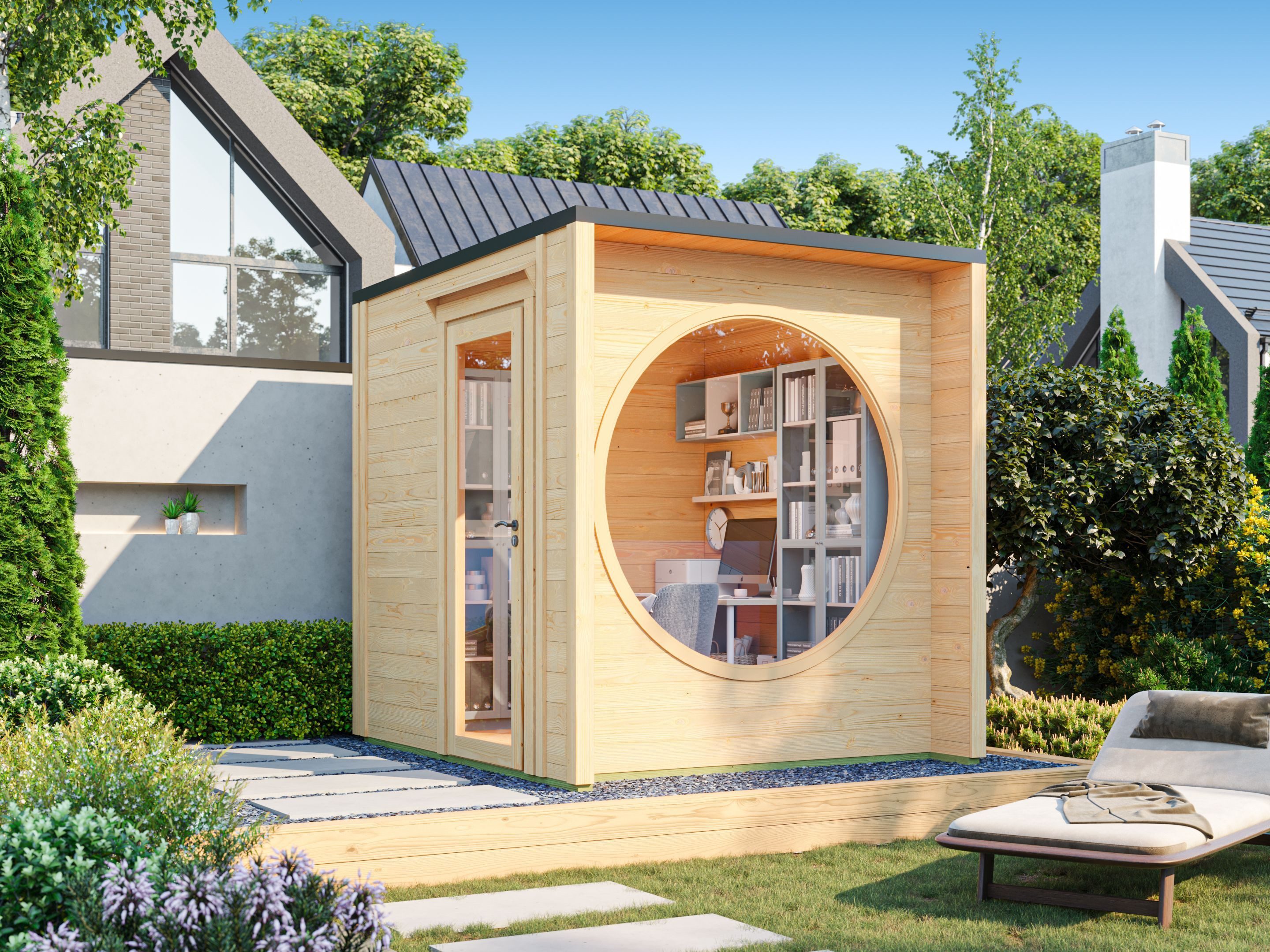 Fjordholz Gartenhaus Office Box Größe XXS natur günstig online kaufen