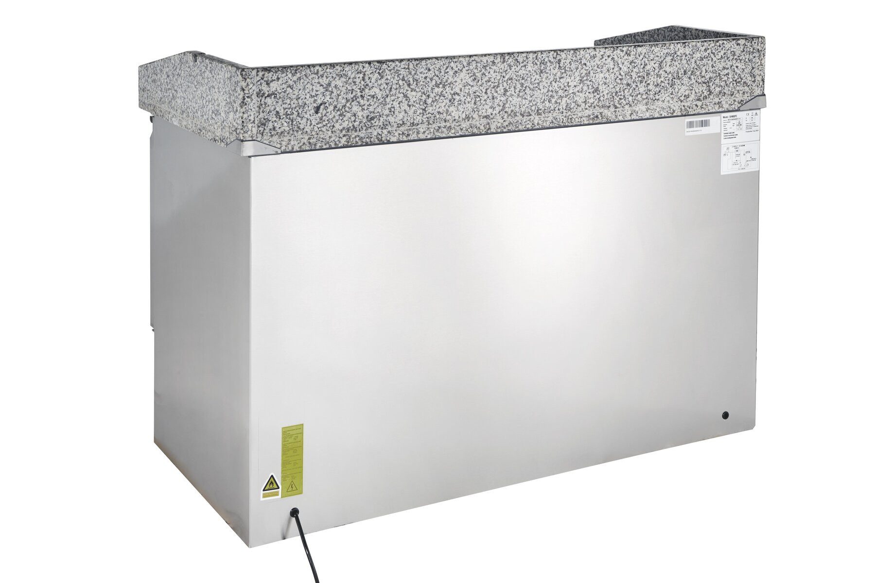 GastroHero Dönergrill Kühlschrank Pizzakühltisch 140 cm Granit 3 Türen Edelstahl, 330 W