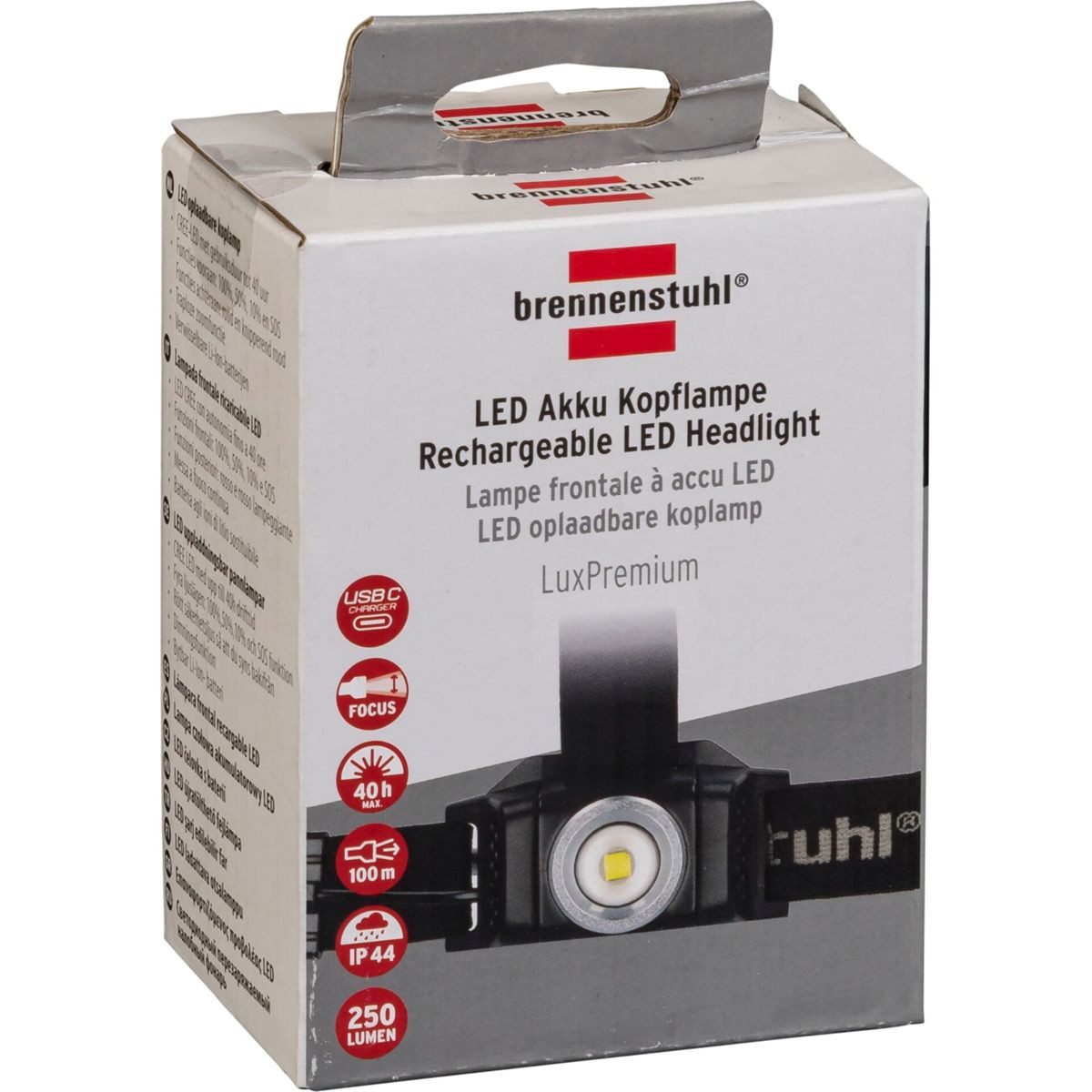 Brennstuhl Baustrahler LuxPremium LED Akku Kopflampe