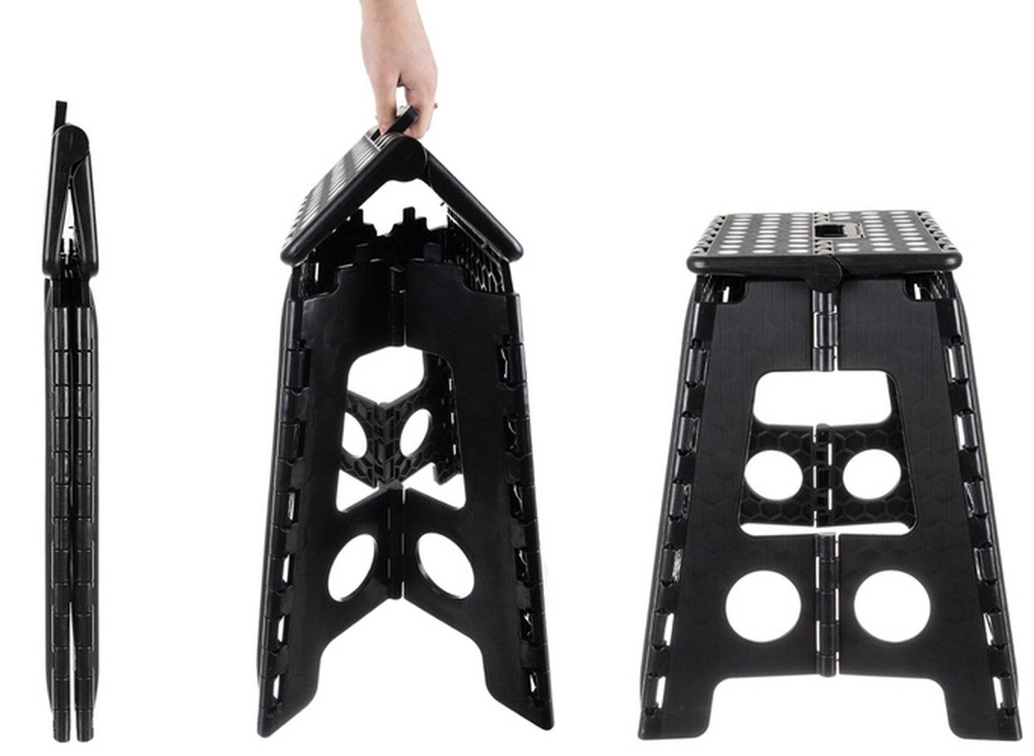 MALATEC Badhocker Klapphocker Falthocker (Spar-Set, 1 St., rutschfeste Füße), Belastbar bis 100 kg, für Kinder und Erwachsene geeignet