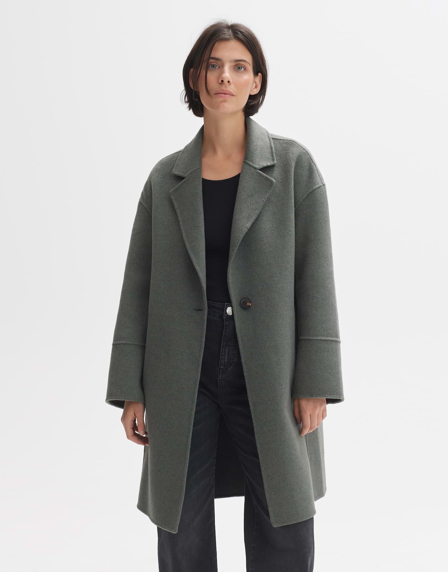 OPUS Kurzmantel Kurzmantel HATILDE Oversize aus weichem Woll Mix