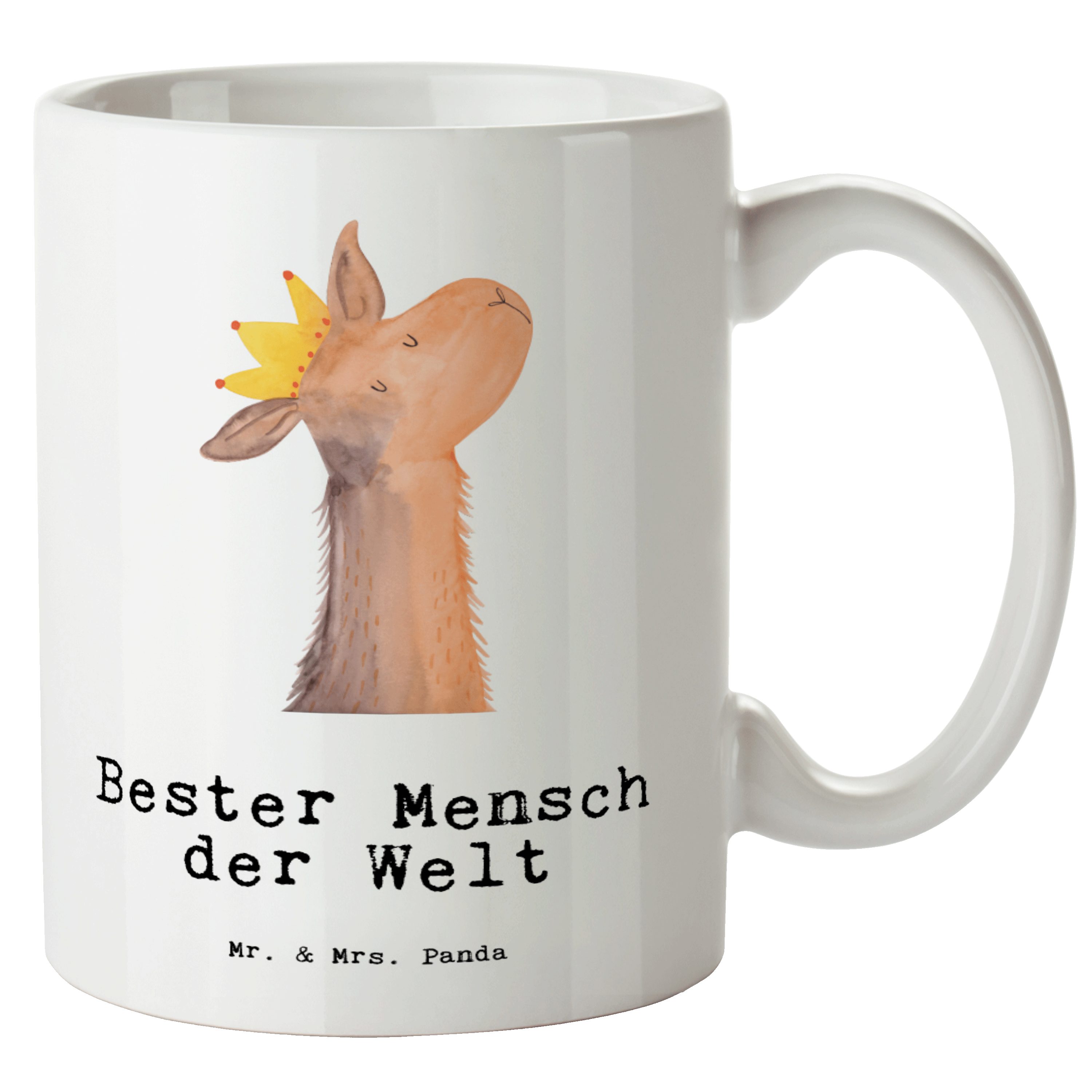 Mr. & Weiß Welt Tasse Mrs. XL Panda Mensch - Partner, Geb, Lama der Geschenk, XL Keramik Tasse - Tasse, Bester