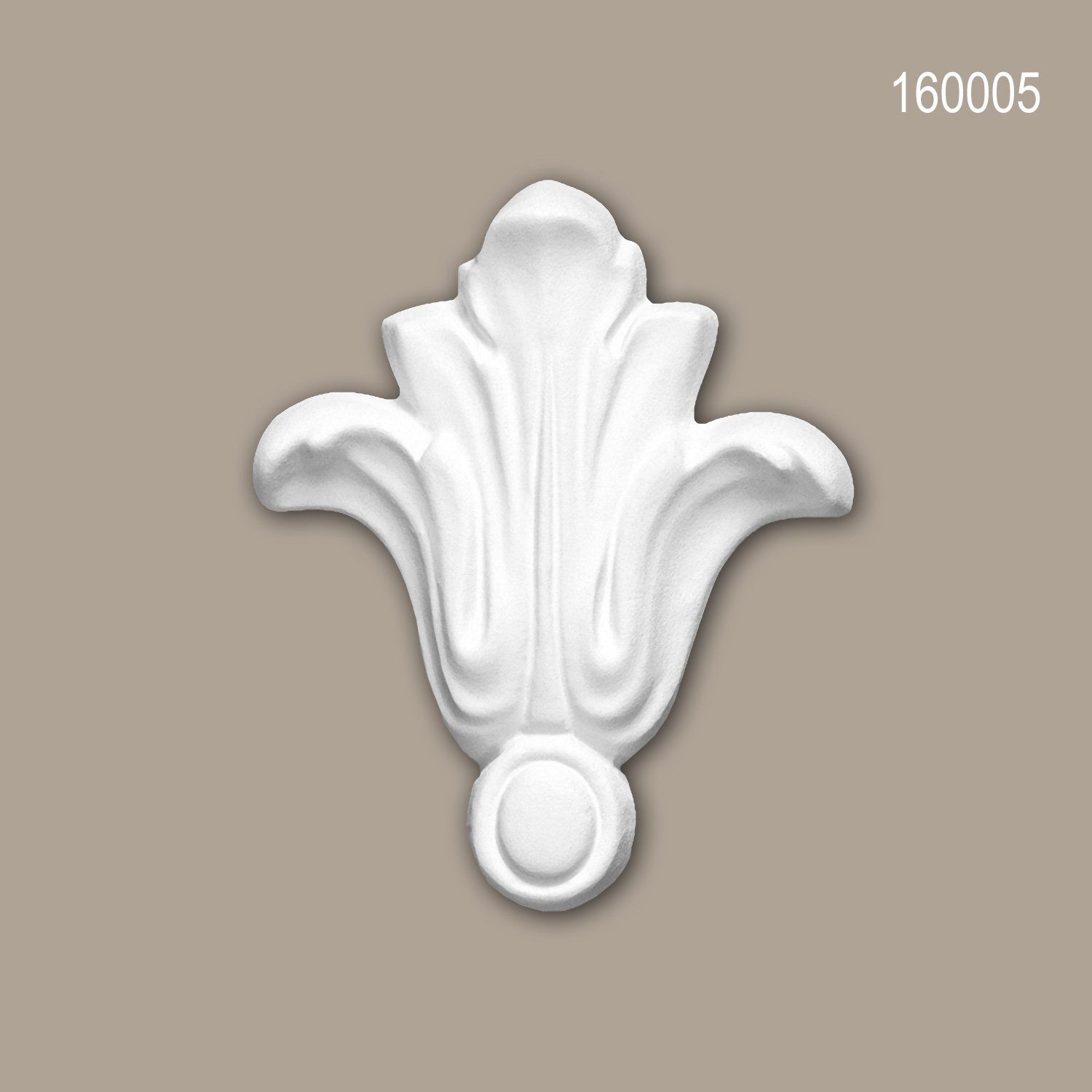 Profhome Wanddekoobjekt 160005 (Zierelement, Schmuckelement, / Dekorelement), Stil: Stuckdekor, weiß, 1 Zeitlos St., vorgrundiert, Klassisch