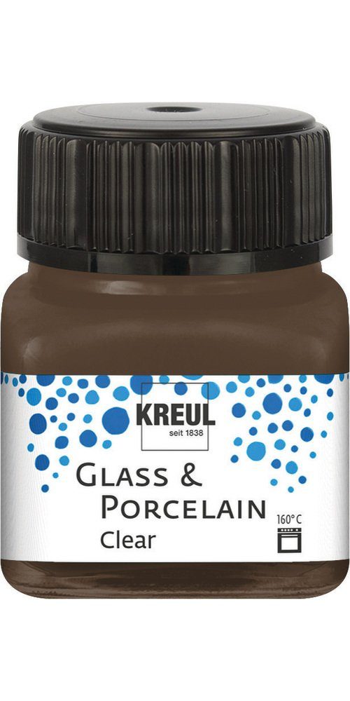 Kreul Bastelfarbe Porzellanmalfarbe Glass & Porcelain Clear glänzend, 20 ml