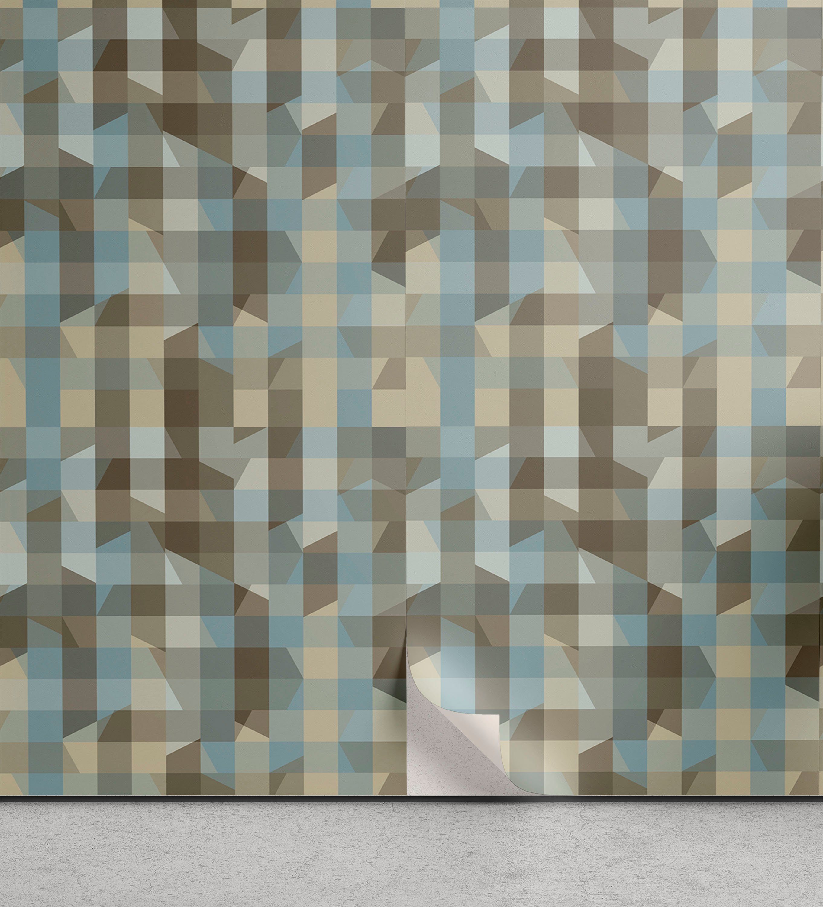 Abakuhaus Vinyltapete selbstklebendes Wohnzimmer Küchenakzent, Geometrisch Soft-Vertikal-Linie Entwurf
