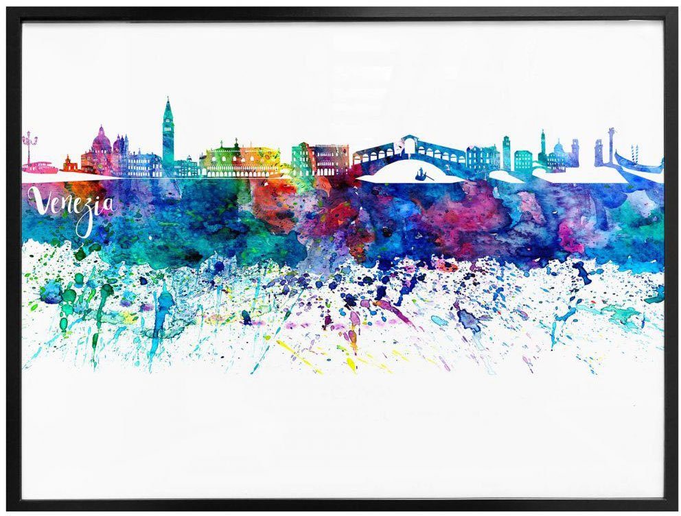 St), Graffiti (1 Poster, Poster Venedig Wall-Art Skyline, Graffiti Bild, Wandposter Bunt Wandbild,