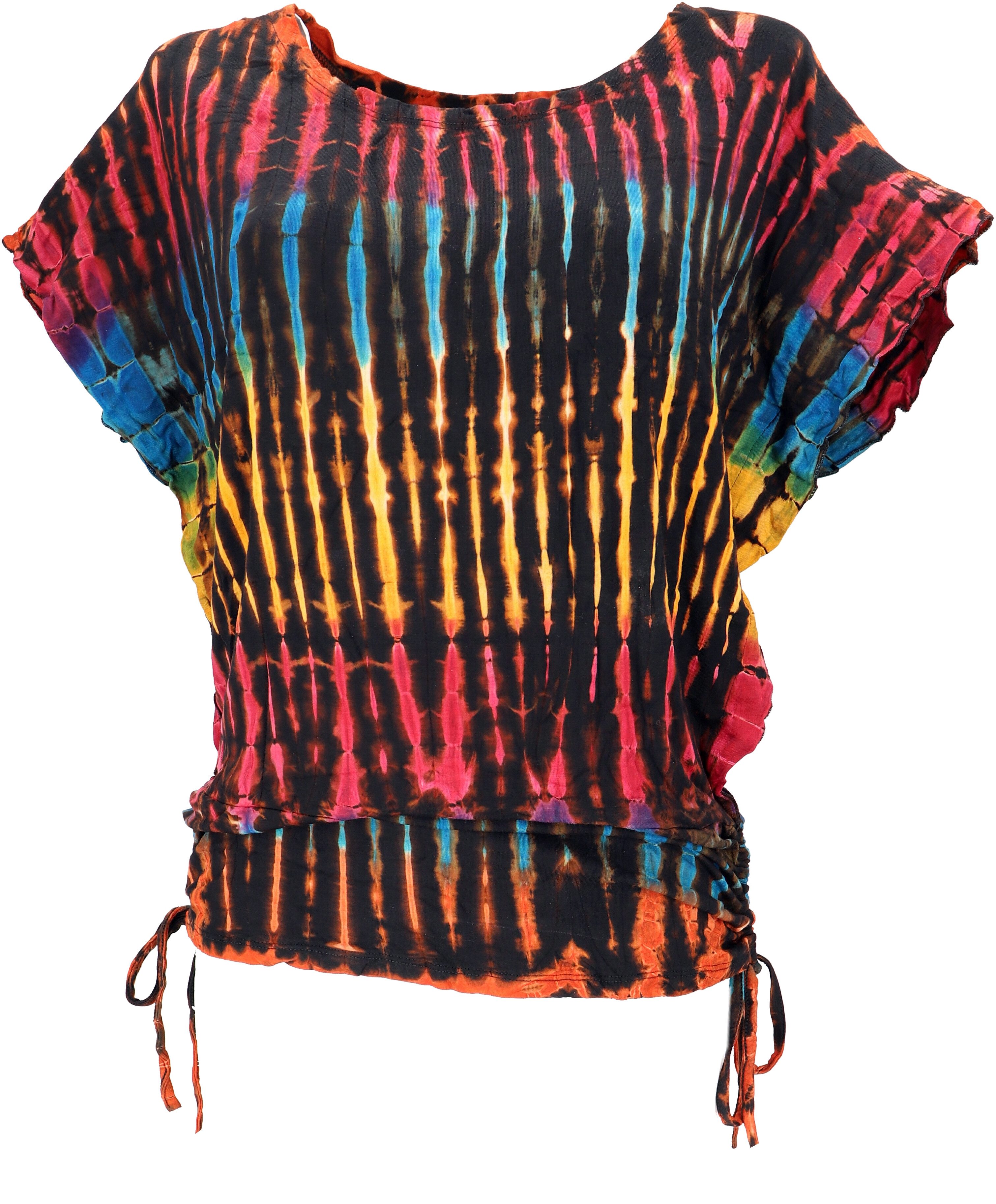 Guru-Shop T-Shirt Batikshirt mit Fledermausärmeln, lockeres.. günstig online kaufen