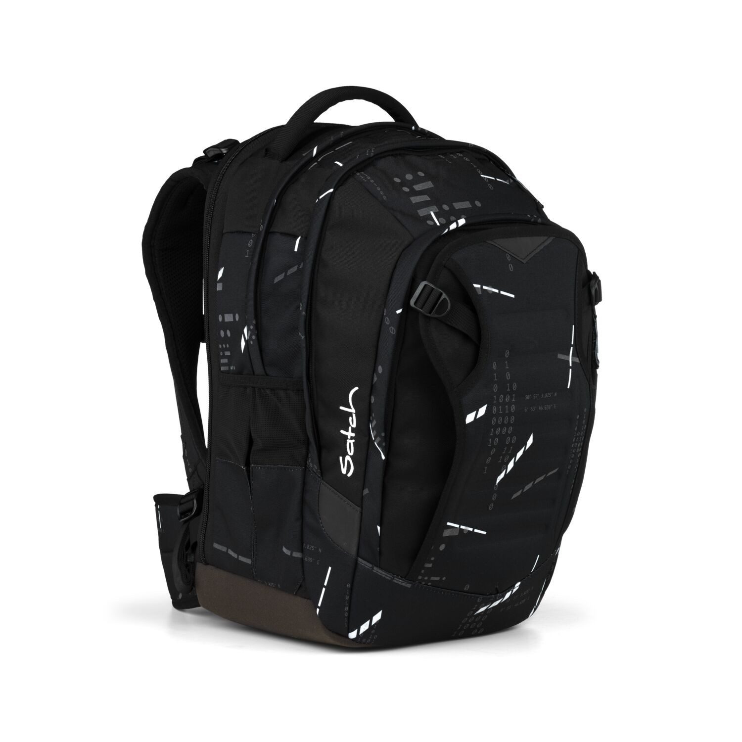 Satch Schulranzen Schulrucksack-Set MATCH PLUS Ninja Matrix 3-teilig (3-teilig), Schulranzen, ergonomisch, 30 + 5 Liter, 4 Fächer