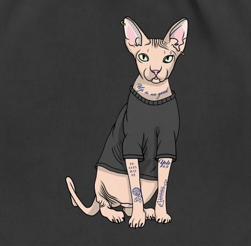 Shirtracer Turnbeutel Tattoo Sphynx-Katze, Katzenbesitzer Geschenk