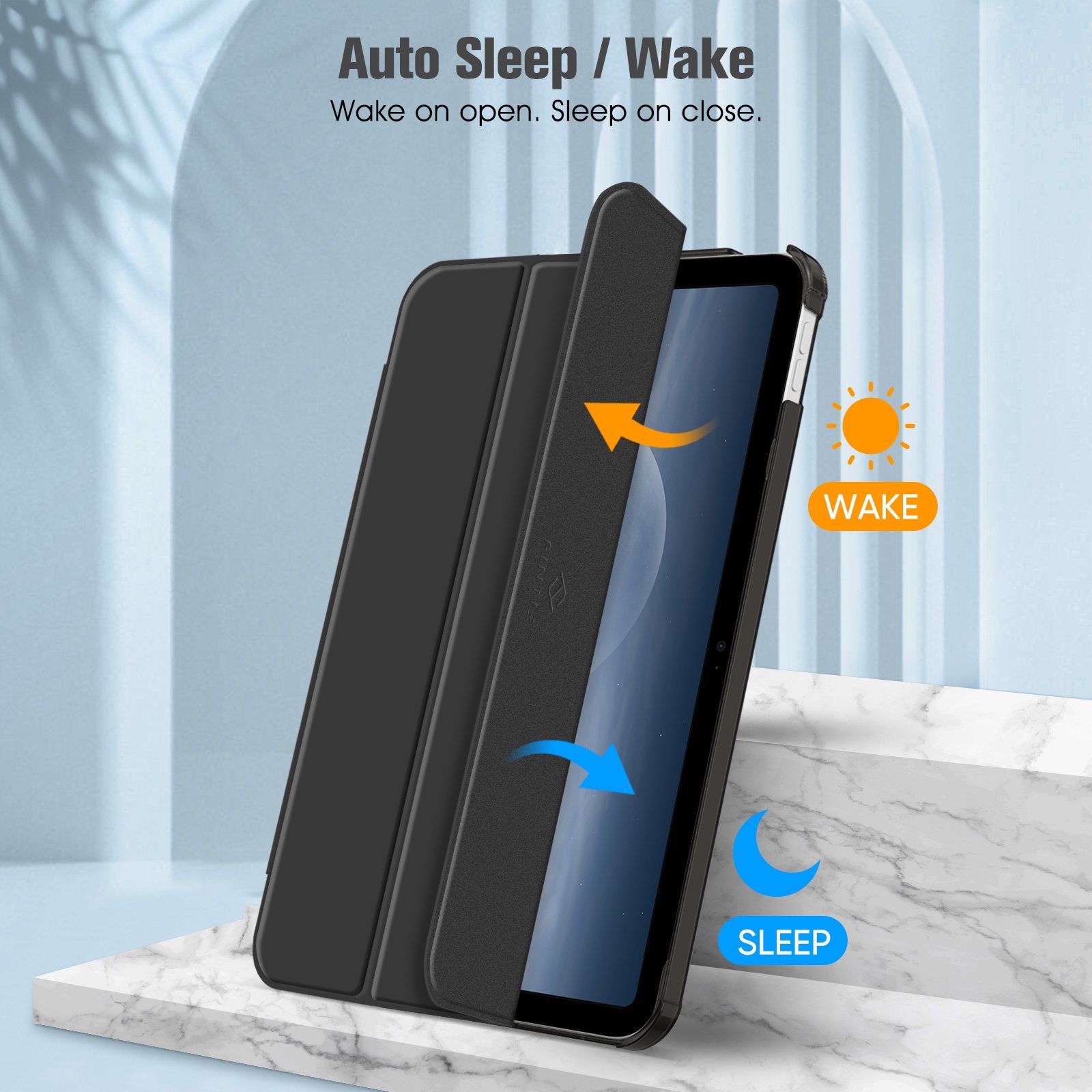 Fintie Tablet-Hülle für iPad 11. Generation 2025 (A16) 11 Zoll, iPad 10. Generation 2022 10.9 Zoll, Ultradünn Case mit transparenter Rückseite Abdeckung, Auto Schlaf/Wach