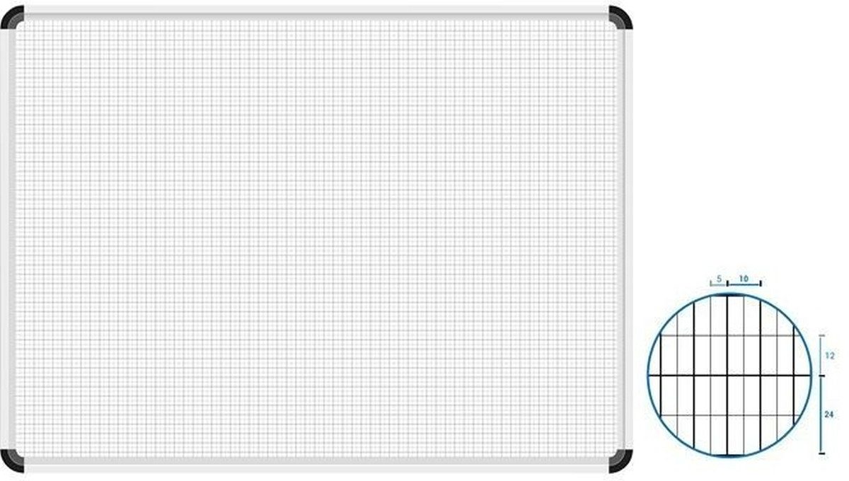 Ultradex Wandtafel Zeilenplaner Raster 5x12/10x24mm 900x1120mm 90 Planungszeilen