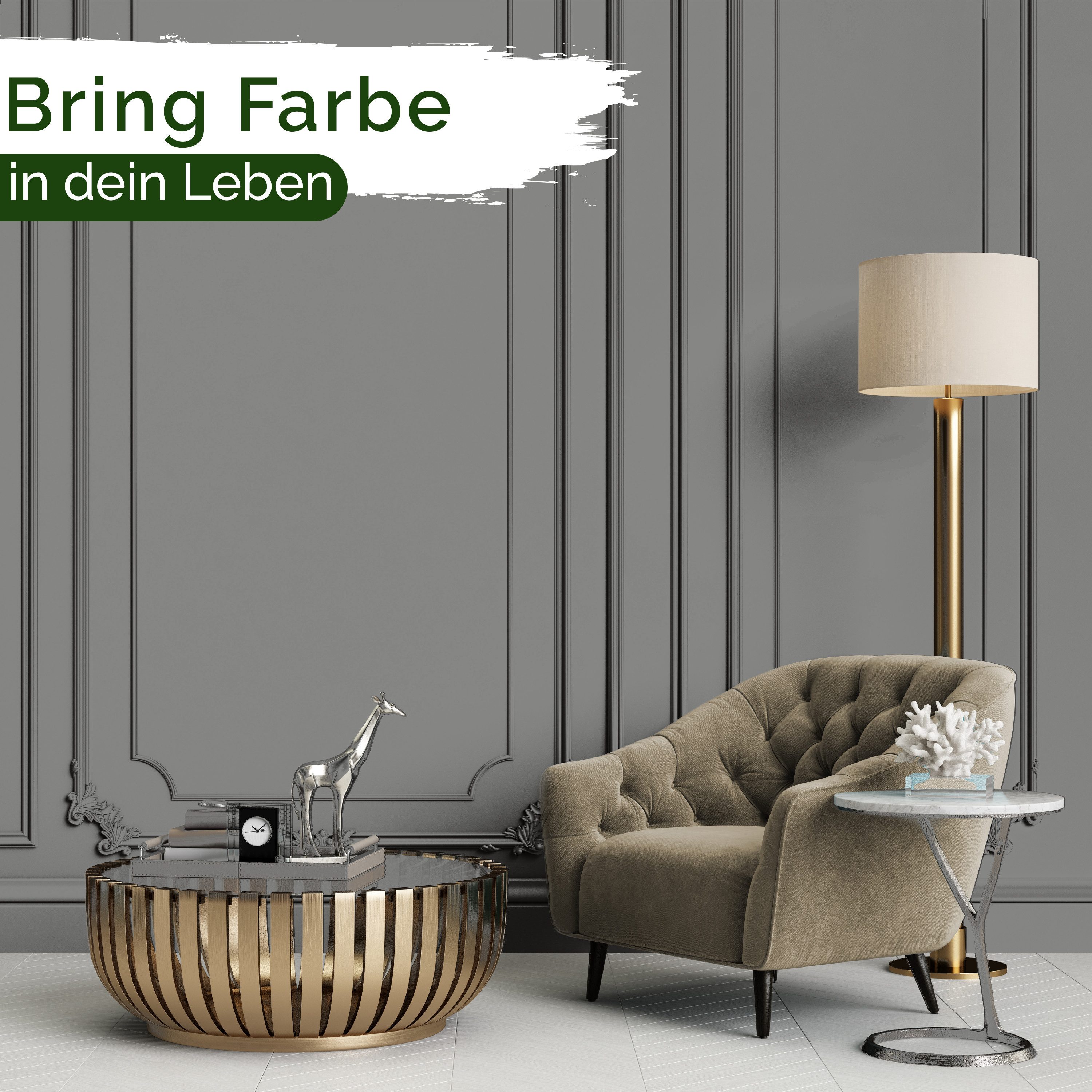 Veluxis Wandfarbe Veluxis® Wandfarbe Universal, Deckkraft-Klasse 1, Streifenfrei, tropfarm & VOC-frei