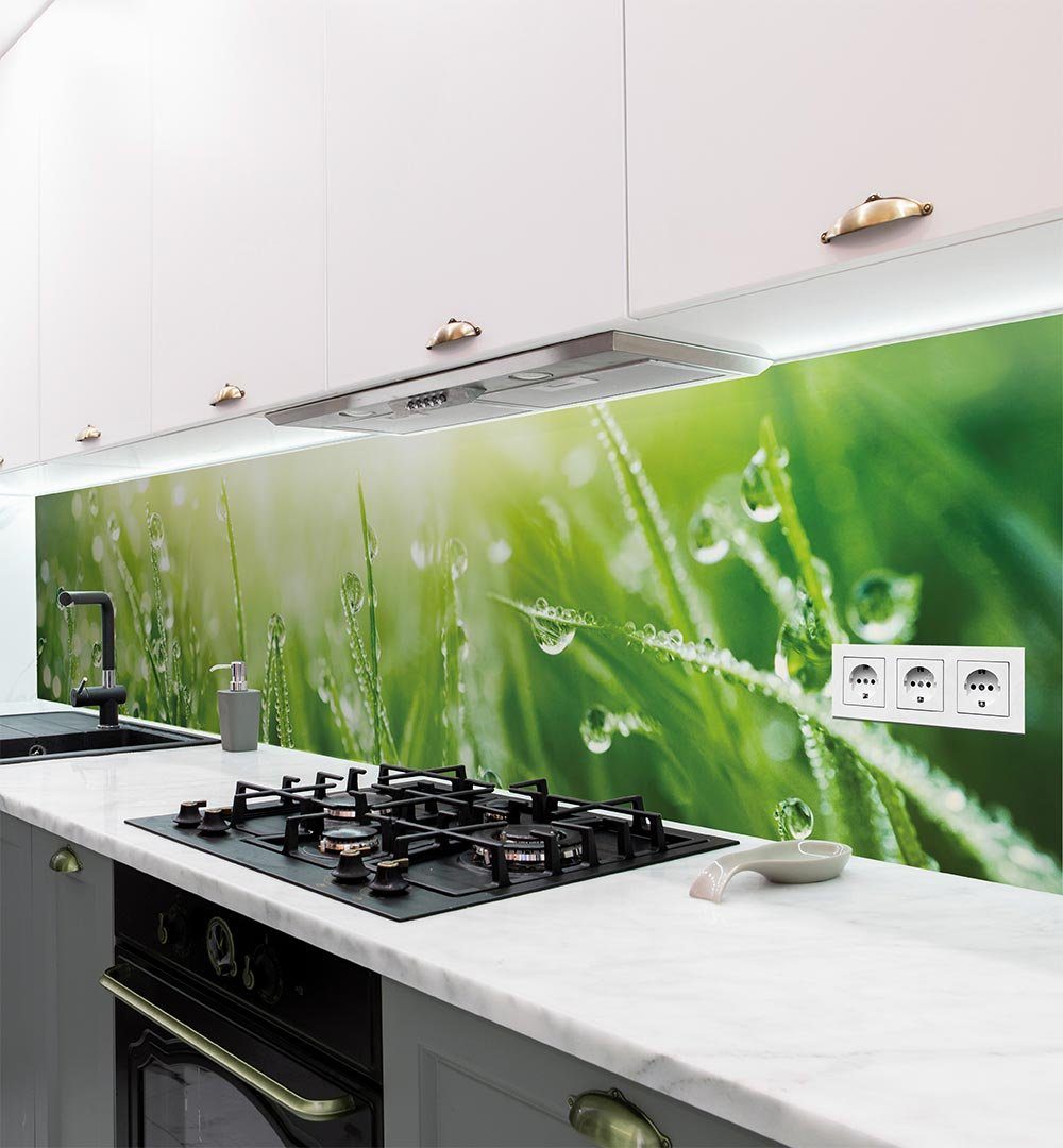 MyMaxxi Dekorationsfolie Küchenrückwand Wiese selbstklebend Spritzschutz  Folie