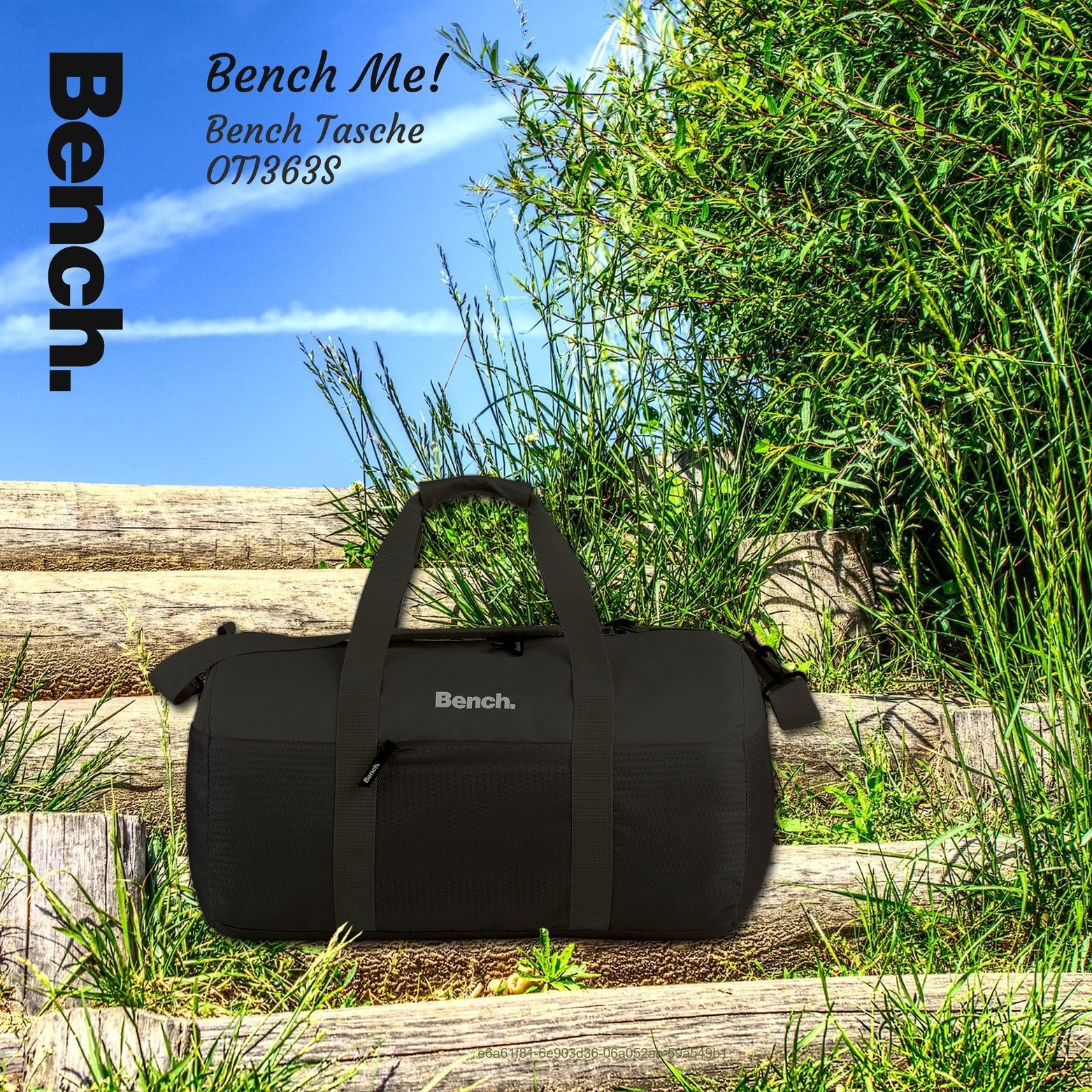 Bench. Sporttasche Bench Sporttasche Polyester schwarz (Sporttasche), Herren Sporttasche Polyester, schwarz ca. 51cm x ca. 28cm