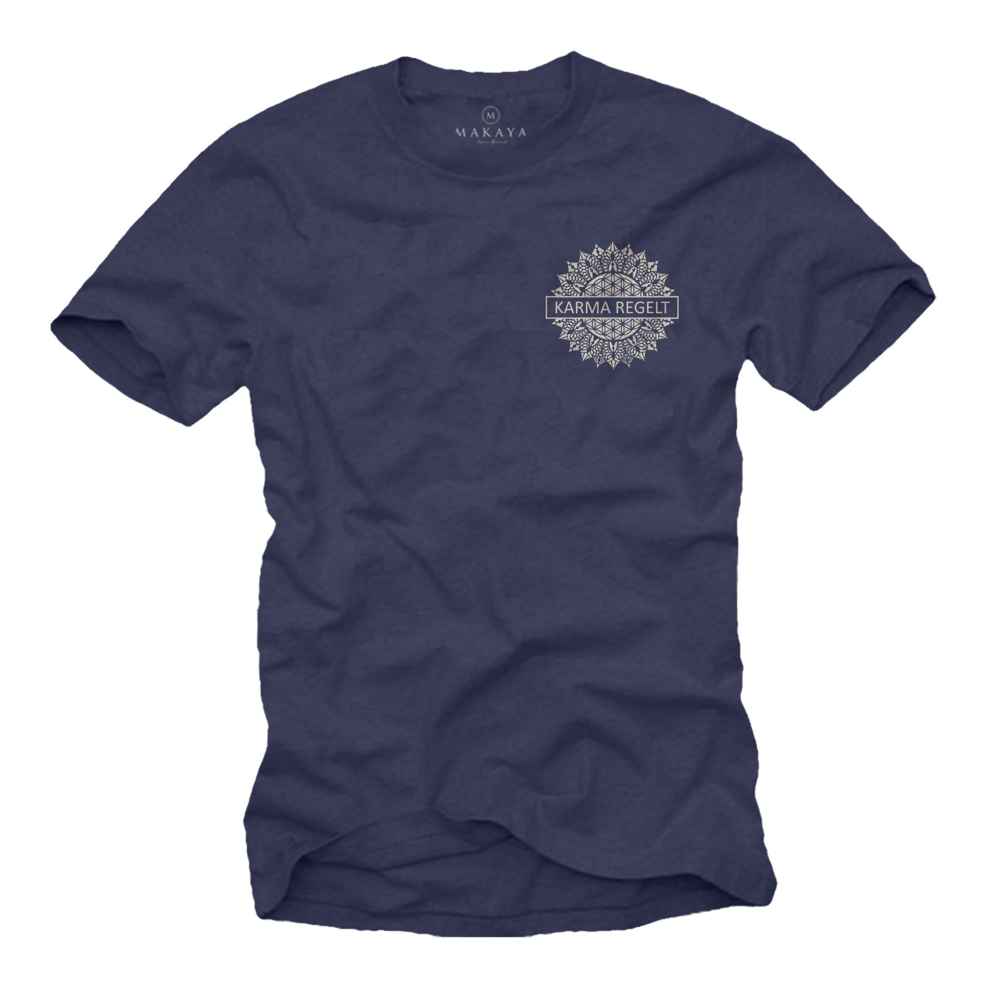 MAKAYA T-Shirt mit Rücken Druck Herren günstig online kaufen