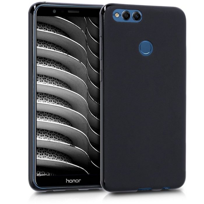 kwmobile Handyhülle Hülle für Honor 7X / Mate SE Hülle Silikon - Soft Handyhülle - Handy Case Cover - Schwarz matt