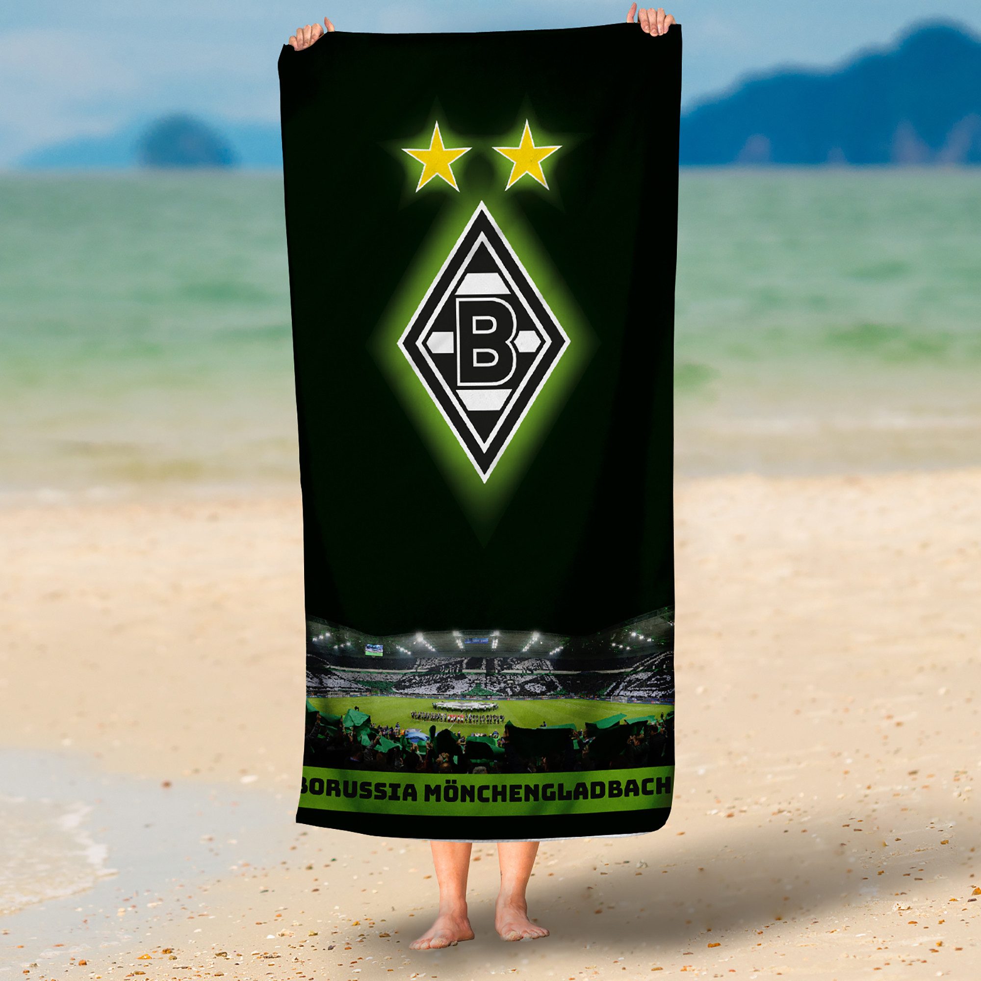 BERONAGE Strandtücher Borussia Mönchengladbach Badetuch Borussia Park 75x15 günstig online kaufen