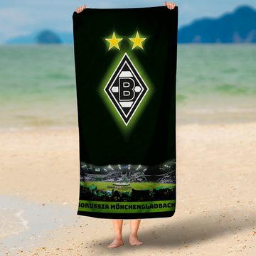 BERONAGE Strandtücher Borussia Mönchengladbach Badetuch Borussia Park 75x150, 100% Baumwolle (1-St), Frottee in Velours-Qualität