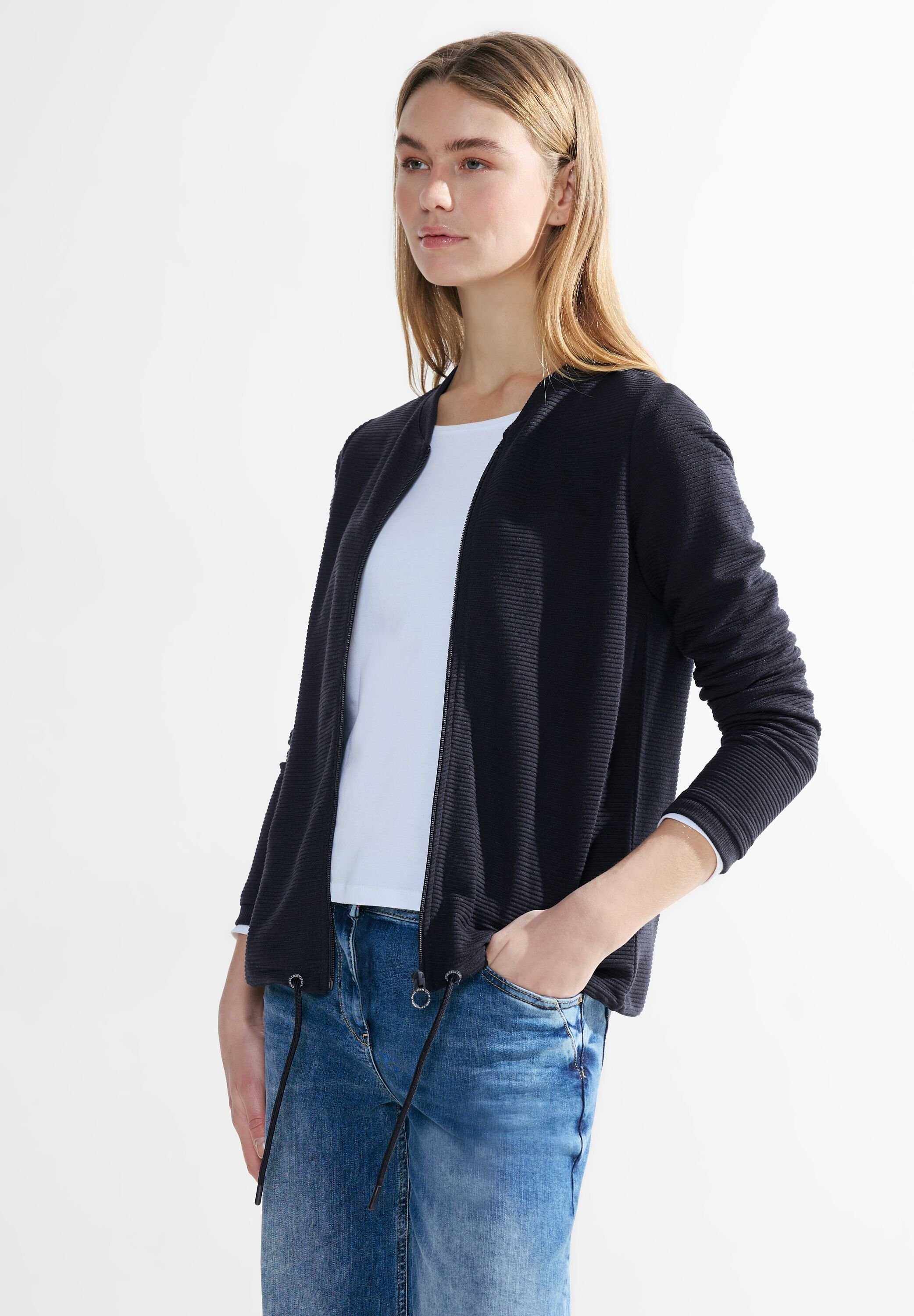 Zipper Shirtjacke Cecil mit