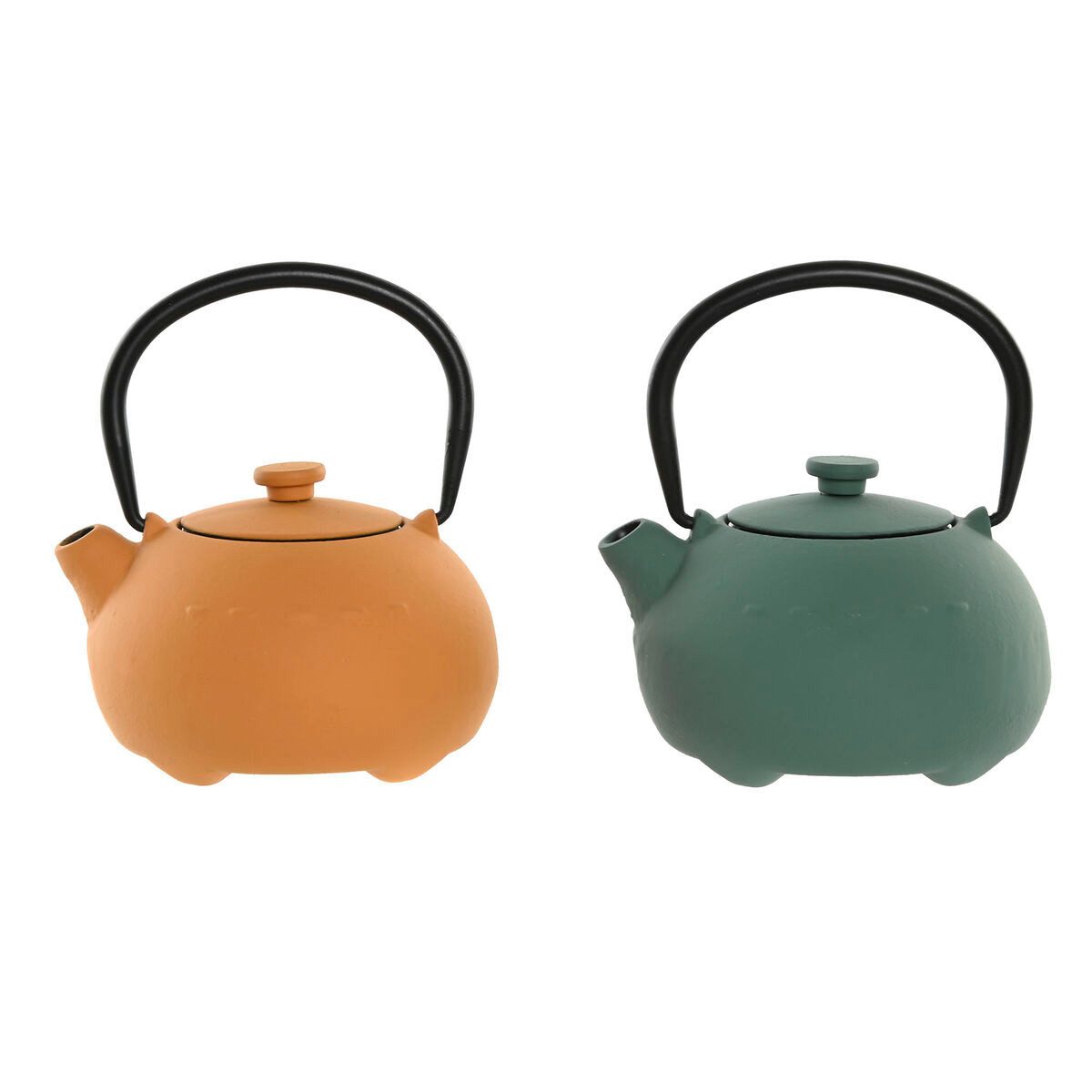 Bigbuy Teekanne Teekanne Teebereiter Teekessel Home Gelb grün Edelstahl Eisen 350 ml 2