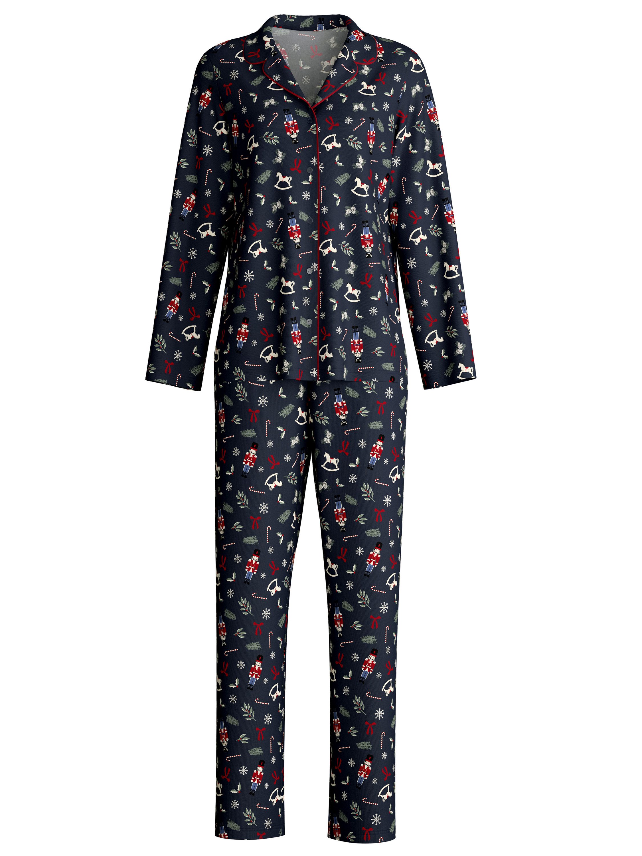 CALIDA Pyjama Family & Friends Damen (2 tlg) durchgeknöpft, weich und wärmend