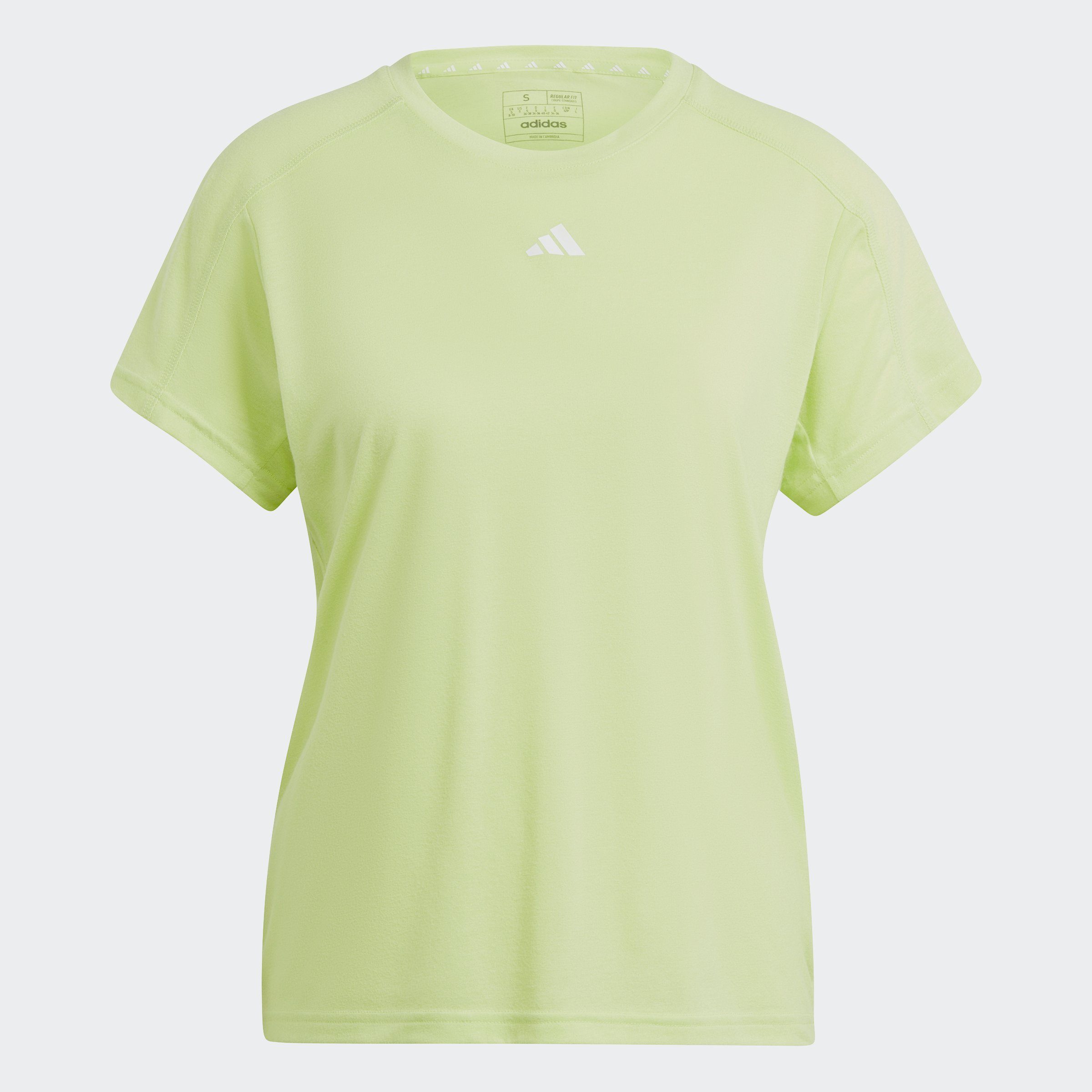 TRAIN Pulse Performance ESSENTIALS adidas BRANDING Lime T-Shirt AEROREADY MINIMAL