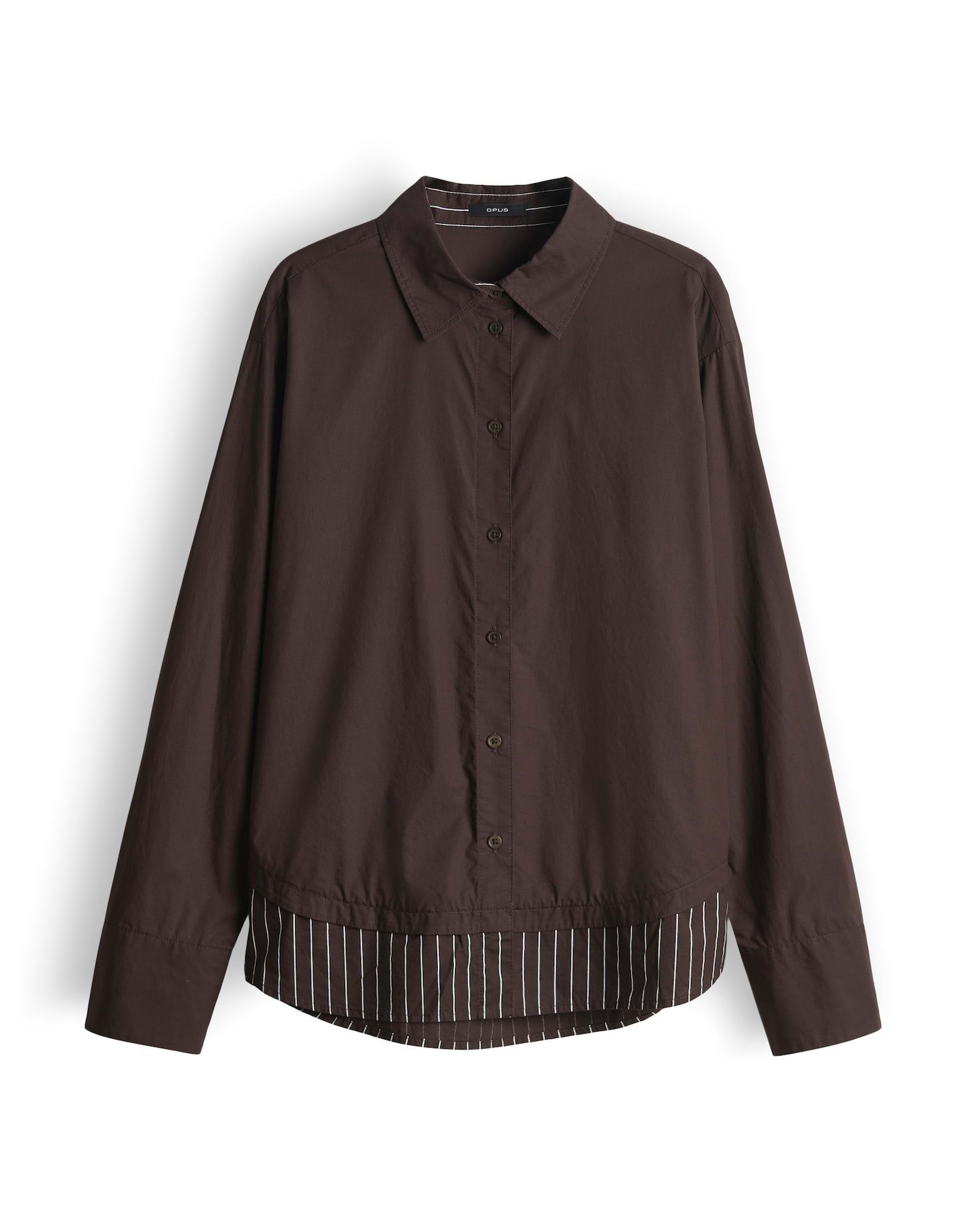 OPUS Hemdbluse Favia aus Baumwoll Popelin Regular Fit lockere Passform, ger günstig online kaufen