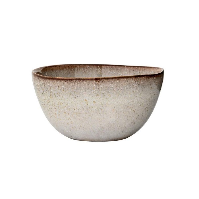 Bloomingville Schale Sandrine Bowl Grey Stoneware Müslischale 15cm Keramik Müslischüssel 700 ml Suppenschüssel dänisches Design grau