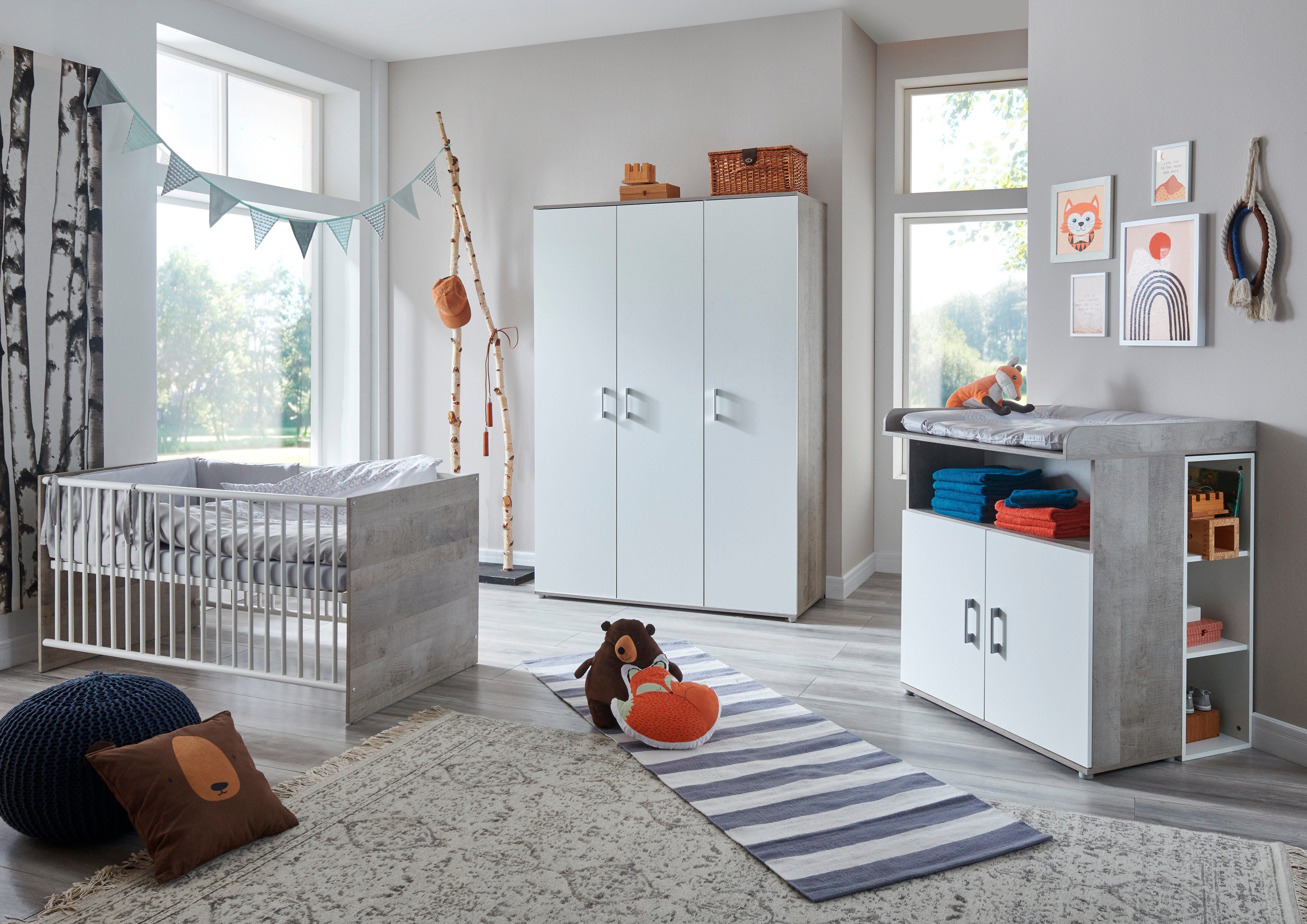 Home affaire Kleiderschrank Henning, Kinderkleiderschrank 3-türig günstig online kaufen