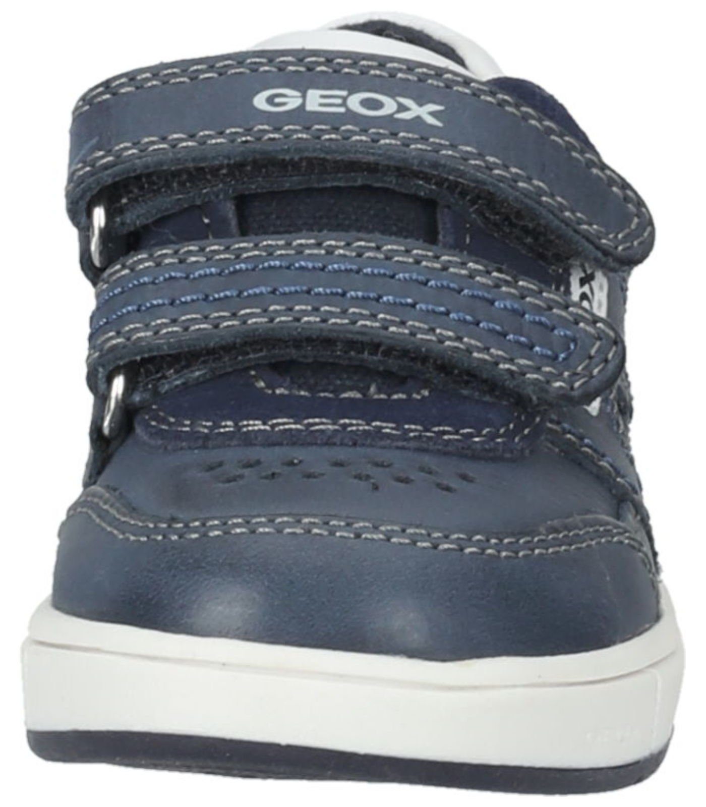 Geox Leder/Textil Sneaker Sneaker Weiß Navy