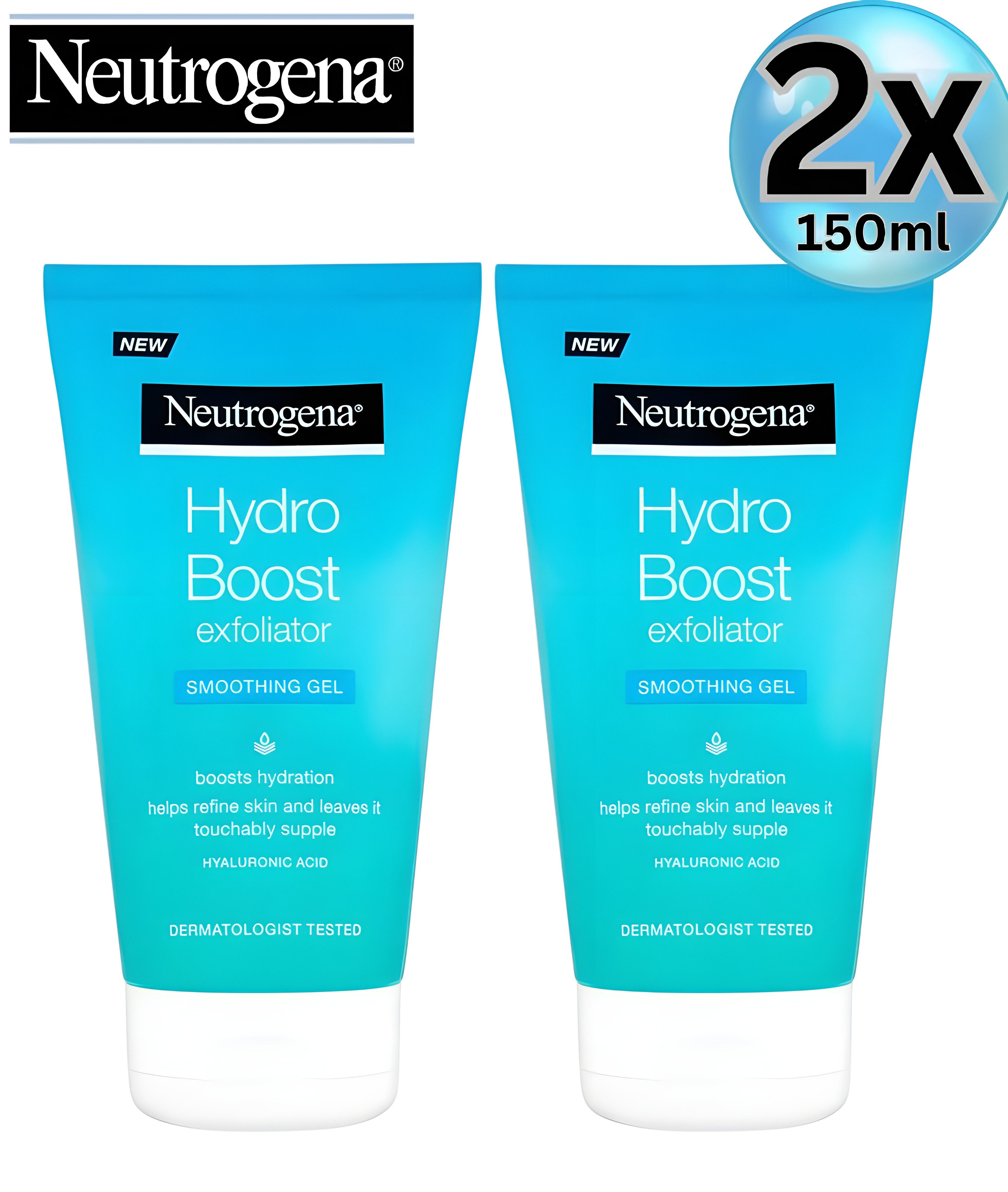 Neutrogena Gesichtsgel Hydro Boost Peeling-Gel, 2er Pack (2x 150ml)