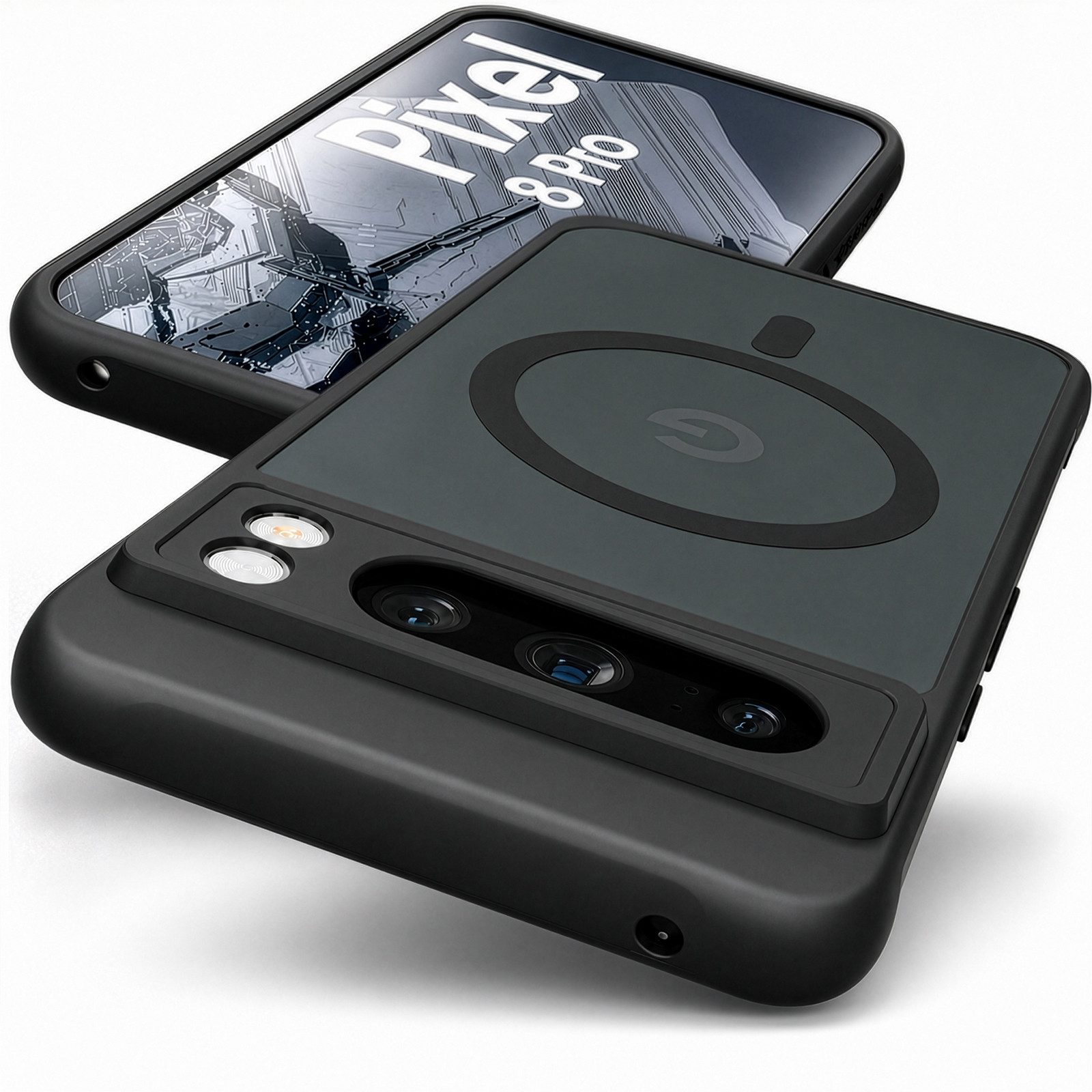GreenHec Handyhülle Hülle Google Pixel 10 9 8 7 6 Pro XL MagSafe Case 9a 10a Magnet Schutz 7 Zoll, Cover Schwarz Magnetisch Handyhülle Pixelsnap Black Stoßfest Dünn Matt