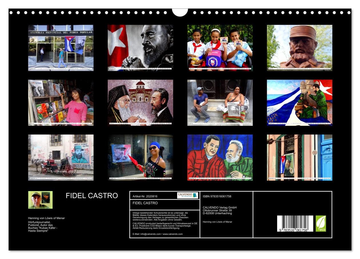 Thumbnail - CALVENDO Wandkalender FIDEL CASTRO (Wandkalender 2026 DIN A3 quer), CALVENDO Monatskalender