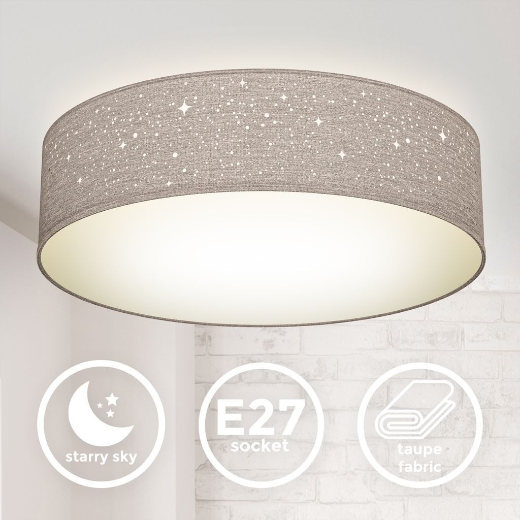 B.K.Licht LED Deckenleuchte BKL1348, LED wechselbar, 2700K - Extra-Warmweiß