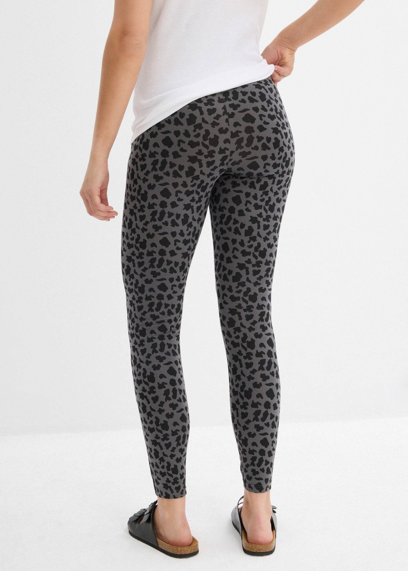 bonprix Umstandsleggings im praktischen Doppelpack, aus Baumwolle und Elasthan, Skinny Fit – Bild 3 von 5