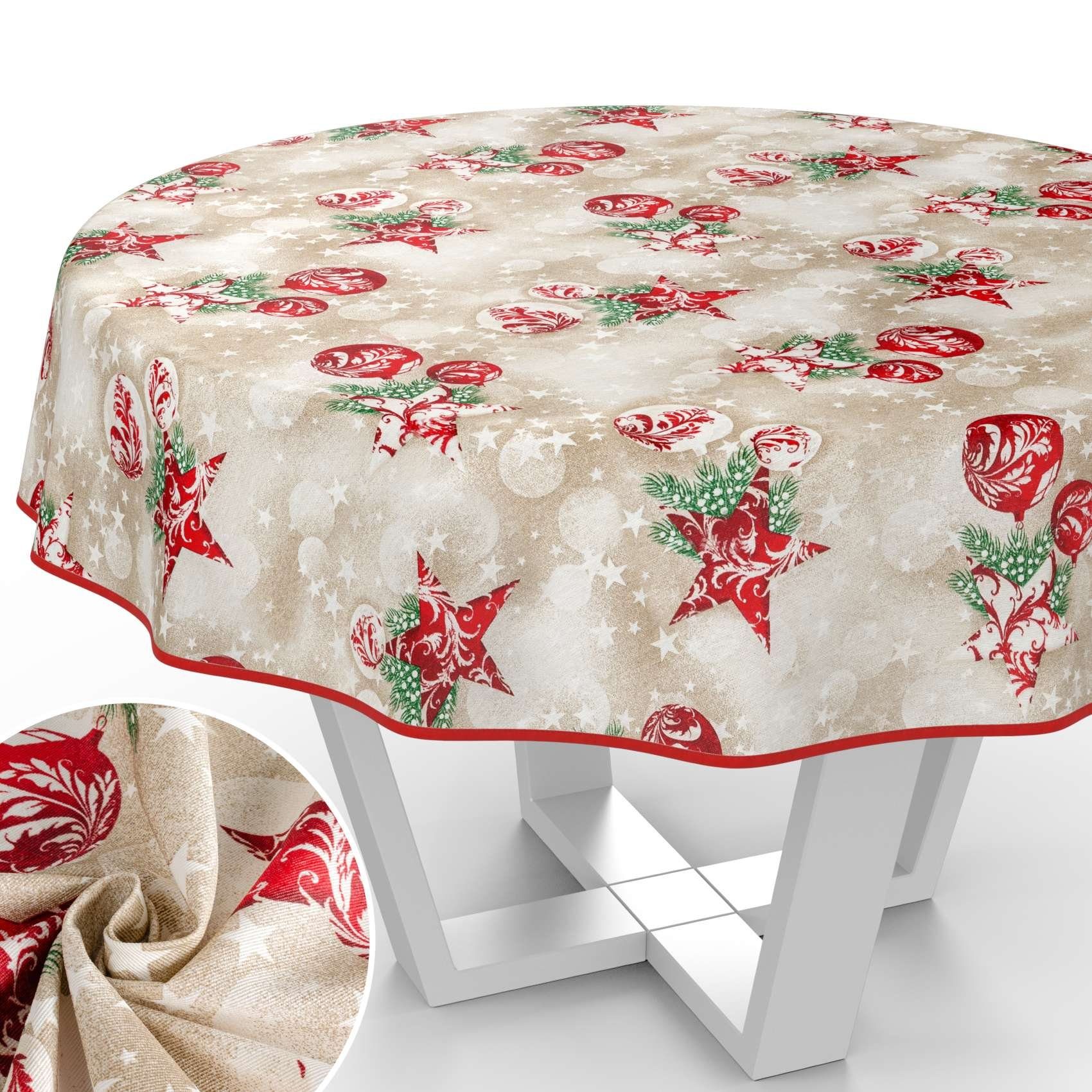 ANRO Tischdecke abwaschbar mit Motiv schmutzabweisend Stoff-Wachstuch 2.0 ( günstig online kaufen