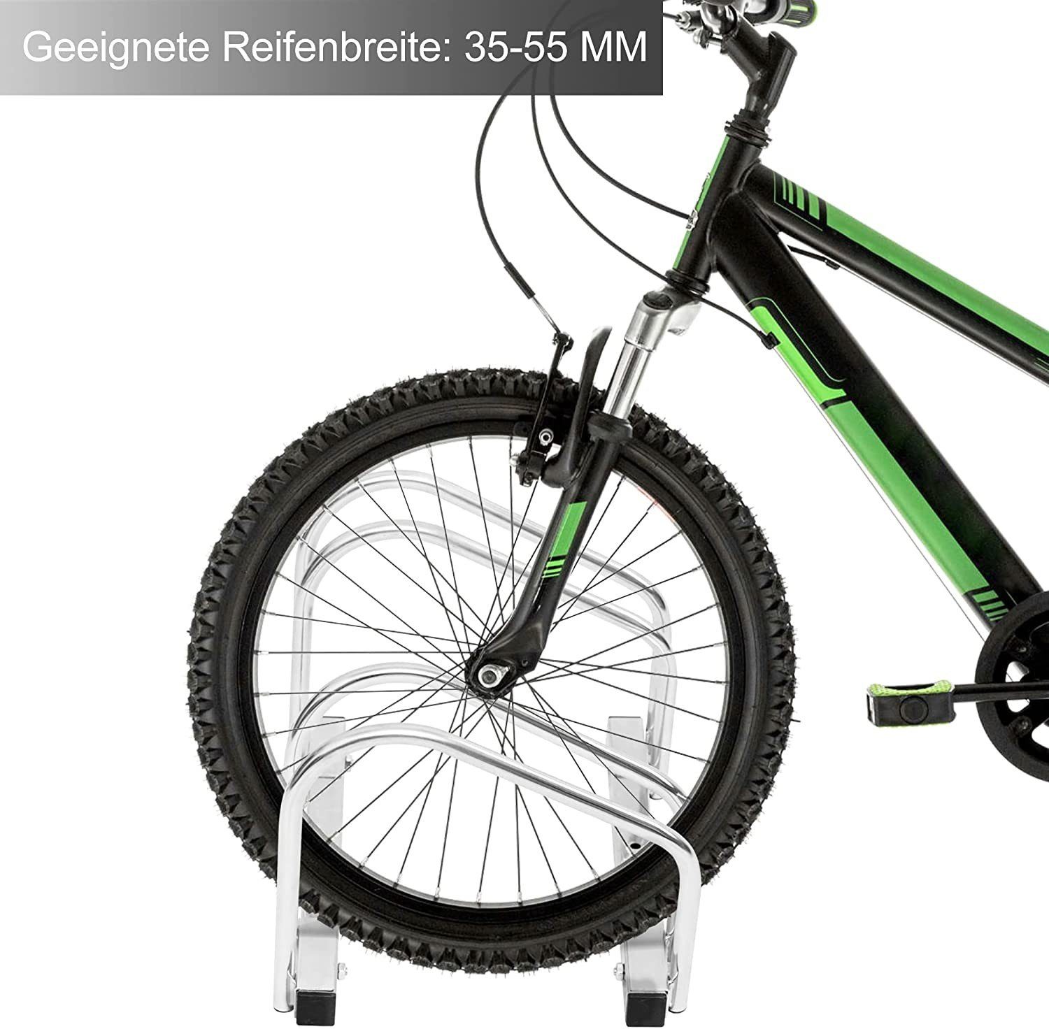 Woltu Fahrradständer (1-St), Fahrradhalterung auf dem Boden Aufstellständer