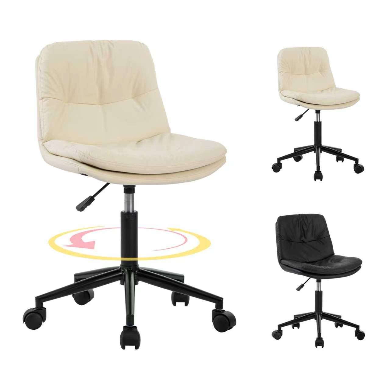 FOXSPORT Drehstuhl mit Rollen - ohne Armlehnen - Bürostuhl höhenverstellbar, belastbar bis 115kg, 360° drehbar, Ergonomische Unterstützung