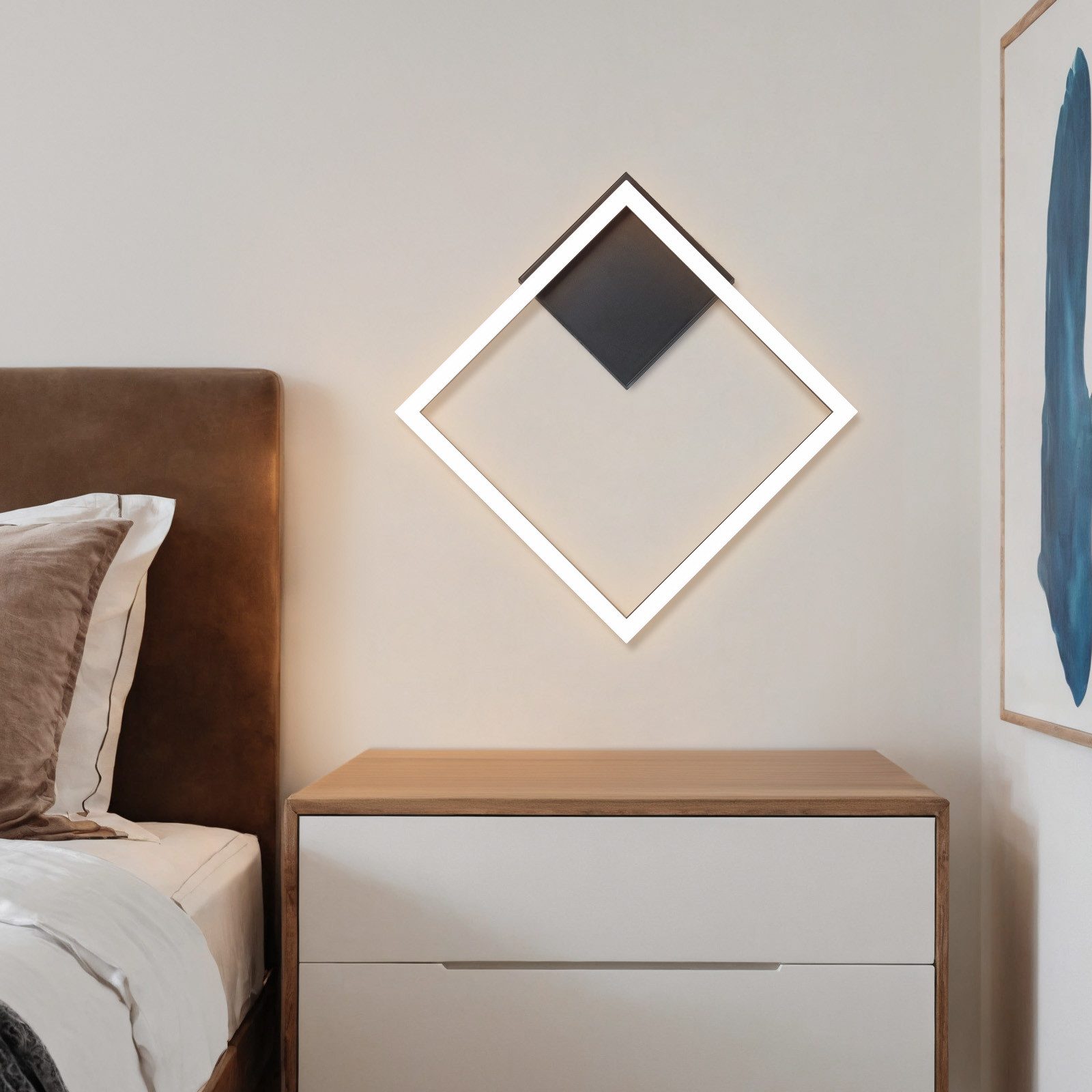 ZMH LED Deckenleuchte Wohnzimmer Schwarz Modern Deckenlampe 3000K für Esszi günstig online kaufen