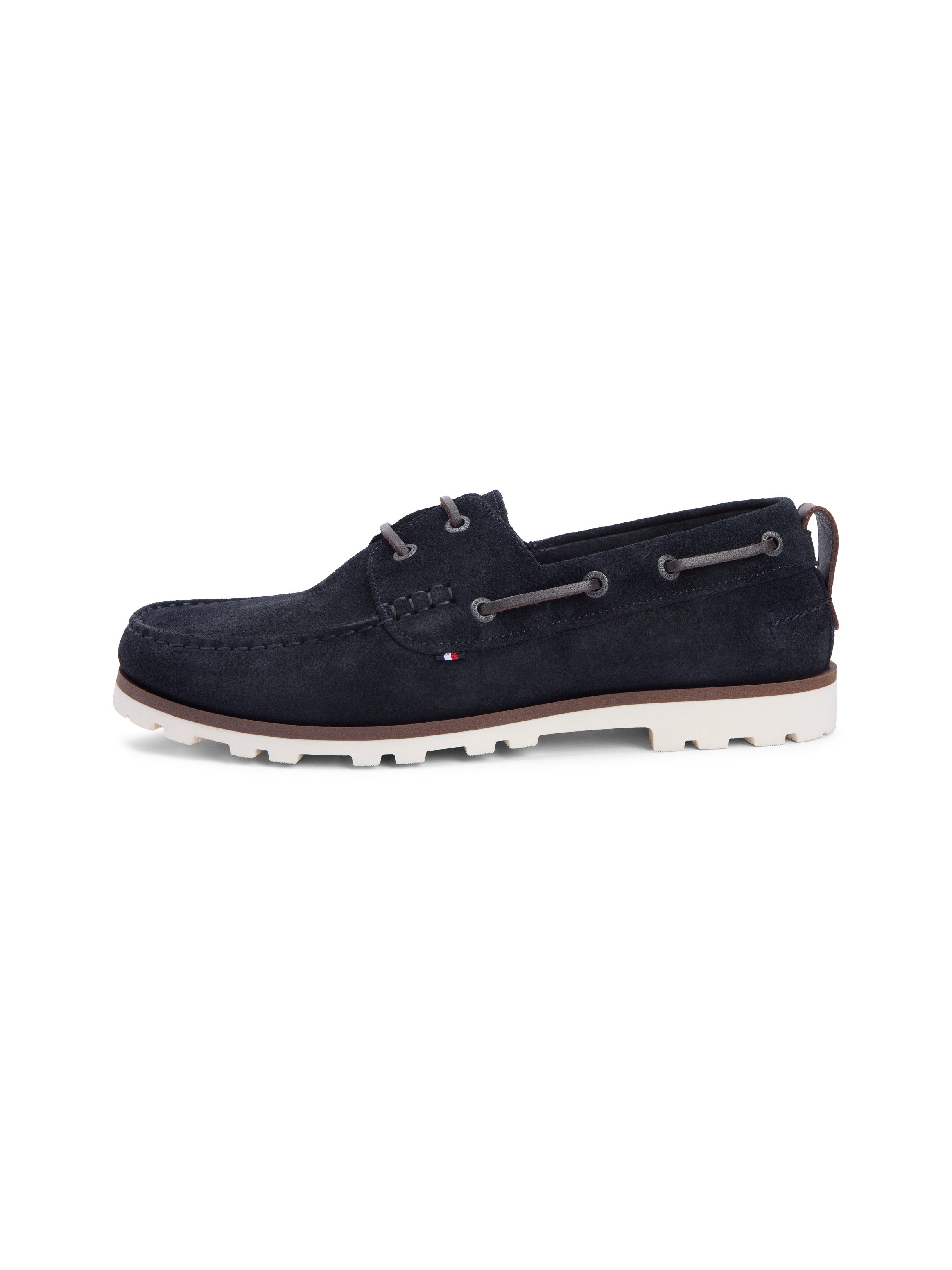 Tommy Hilfiger HILIFGER LIGHT SDE BOAT SHOE Bootsschuh Schnürschuh, Halbschuh mit Durchzügen und Ösen – Bild 4 von 5