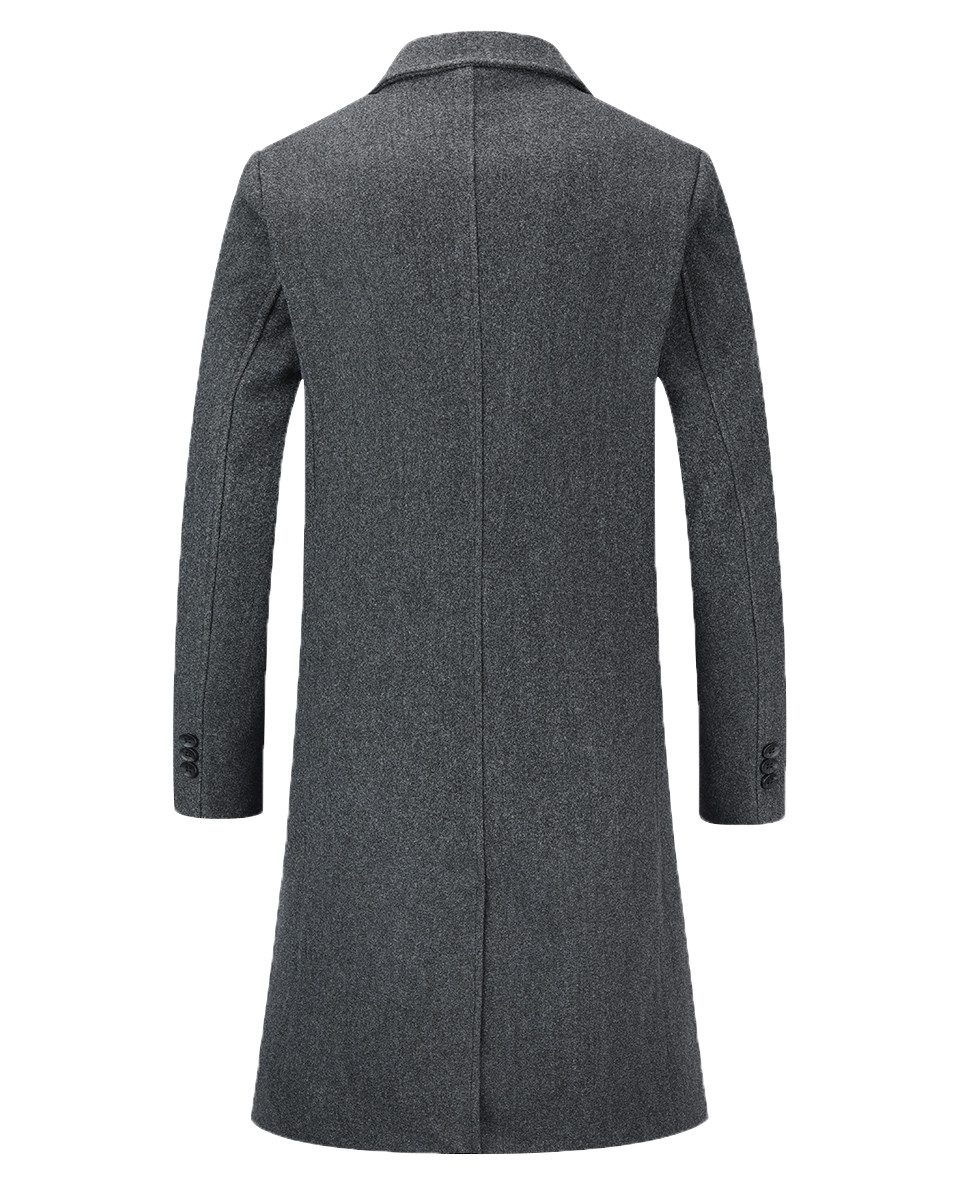 Allthemen Wollmantel Herren Knielang Zweireihig Wollmantel günstig online kaufen