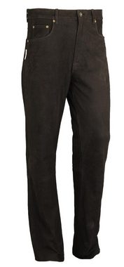 Fuente Leather Wears Lederhose Lederjeans Herren -5 Pocket Lederhose lang Nubuk