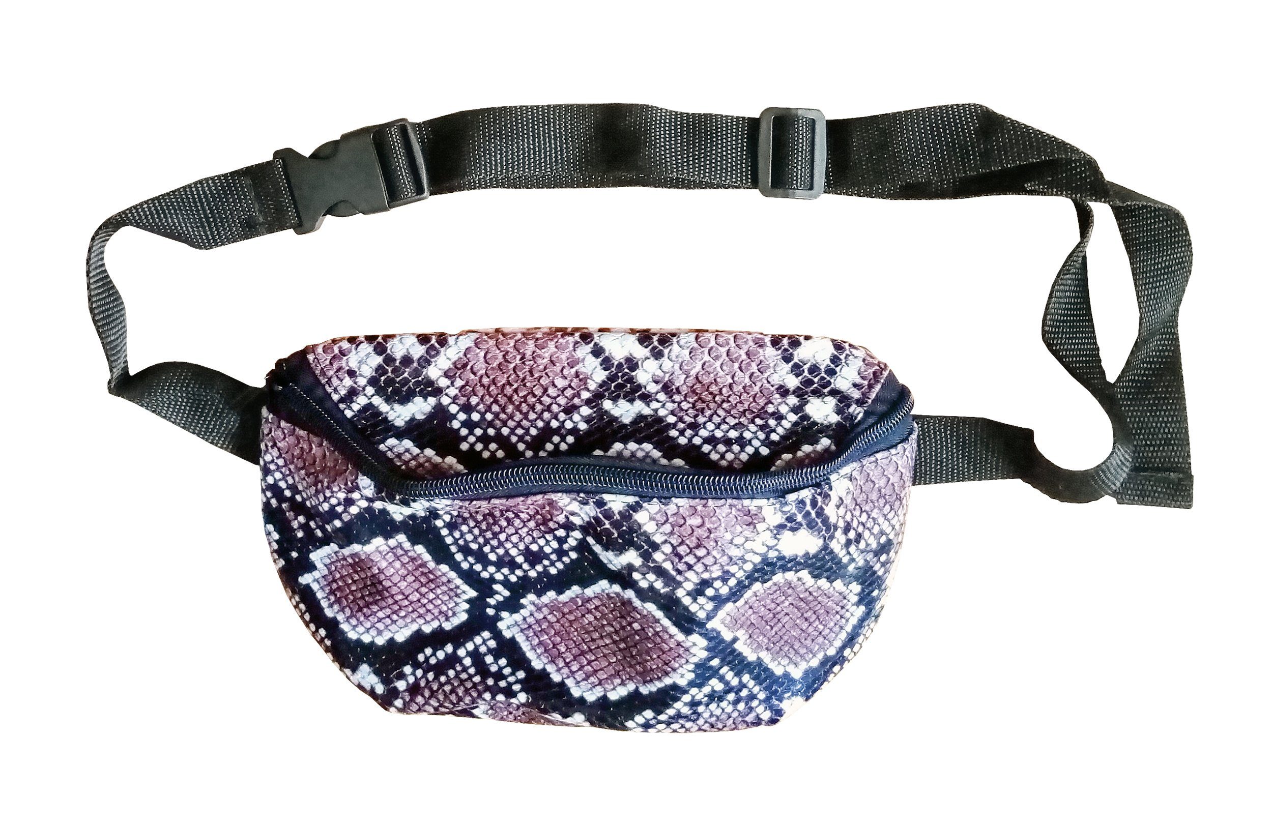 EDCO Gürteltasche GÜRTELTASCHE mit 2 Fächer Schlangenhaut Bauchtasche 68 (Braun), Hüfttasche Sporttasche