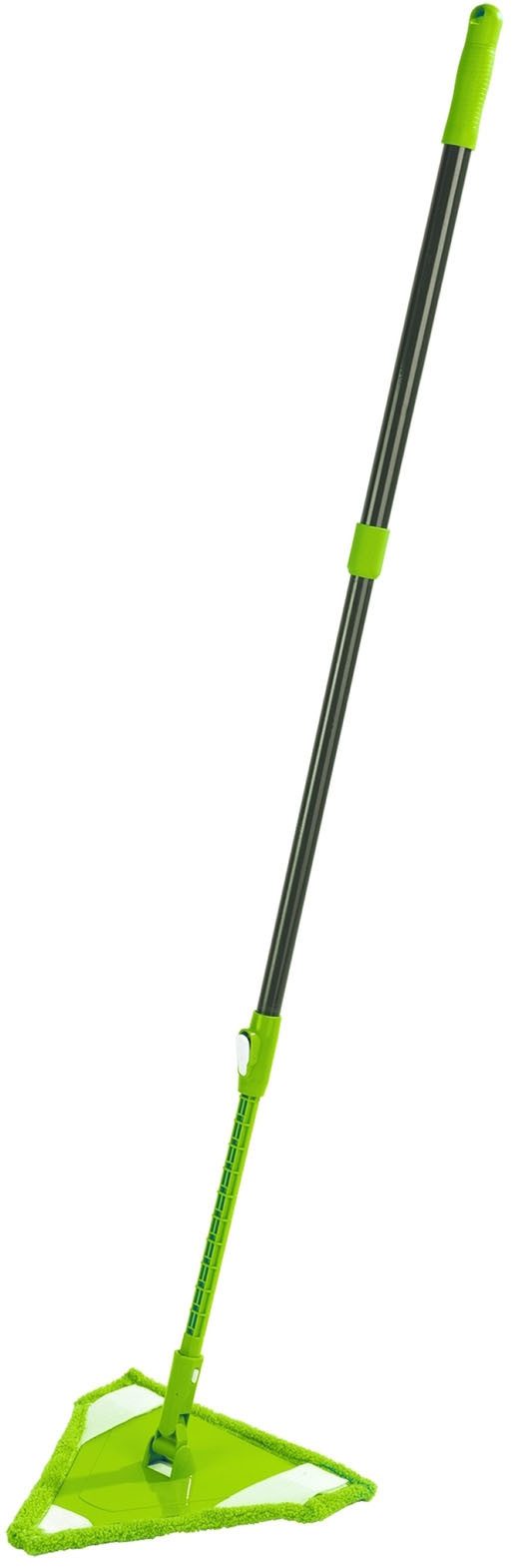 Maximex Bodenwischer-Set Modell Triangel, (Set), flacher Wischmopp, Mikrofaser, zur Reinigung von Ecken & Nischen